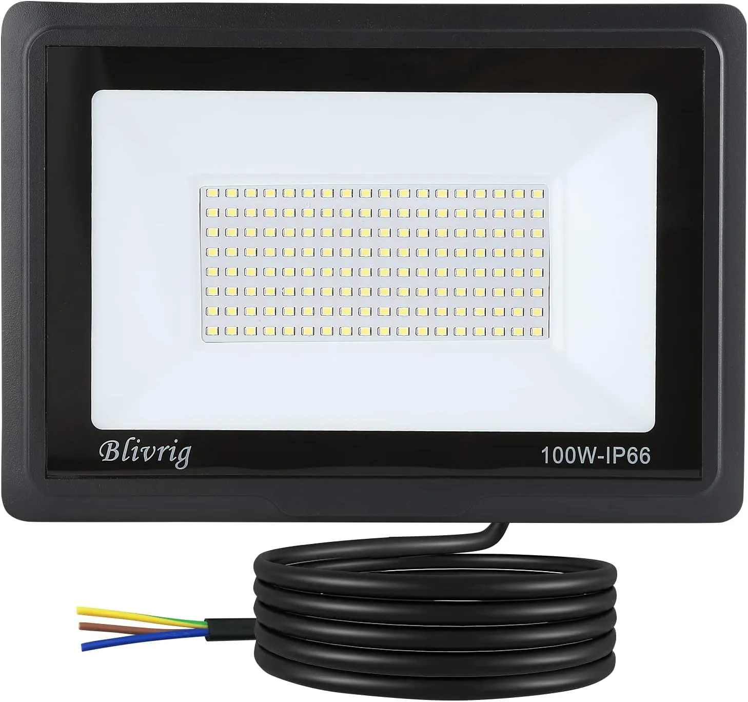 100 W LED Outdoor Spotlight, Cold White, 6000 K, 10000 LM, IP66 Waterproof Spotlight, Outdoor Spotlight, 120° Beam Angl…