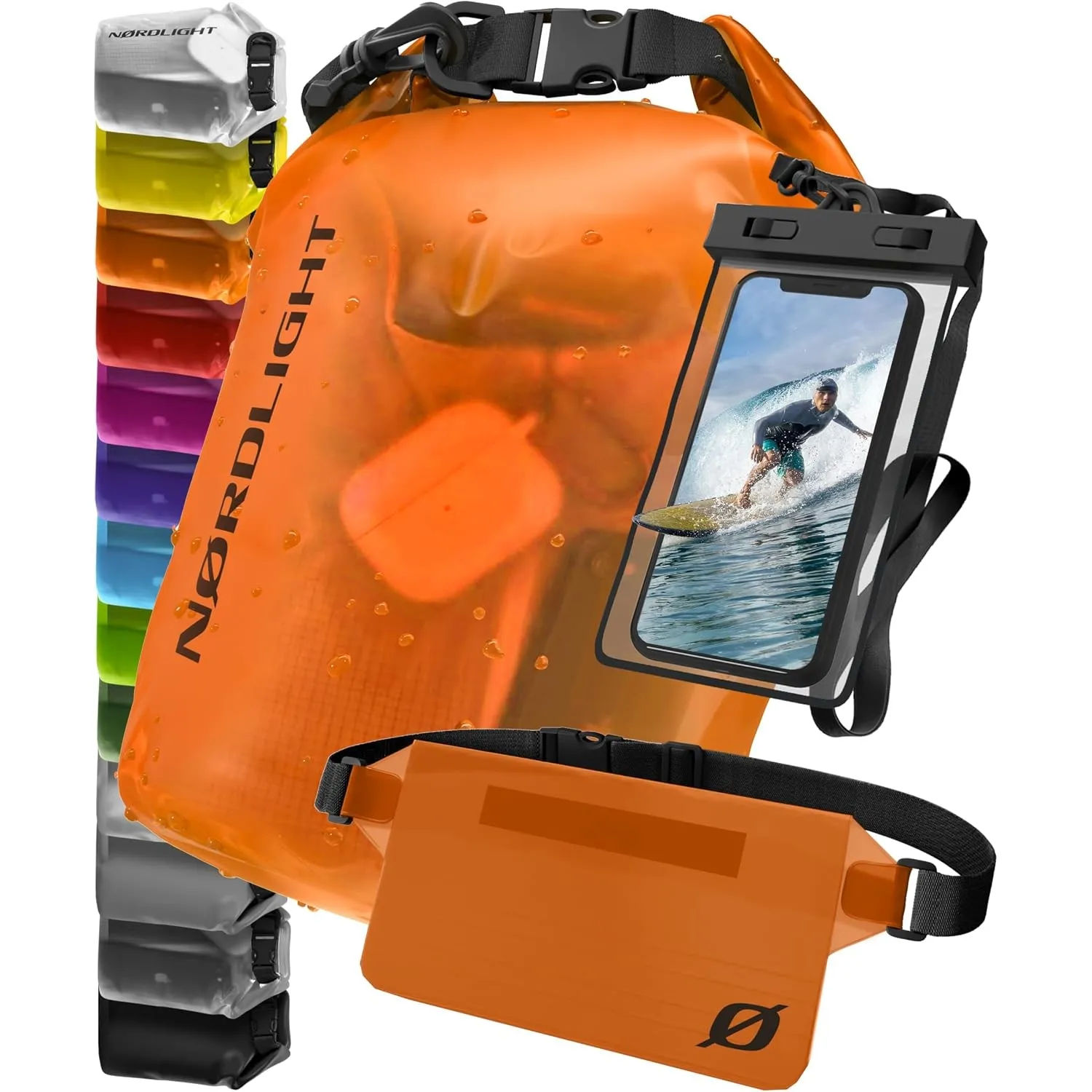 Nordlight Dry Bag wasserdichte Tasche - 2l 5l 10l 15l 20l 30l Liter | Wasserfester Packsack Seesack Beutel Waterproof D…