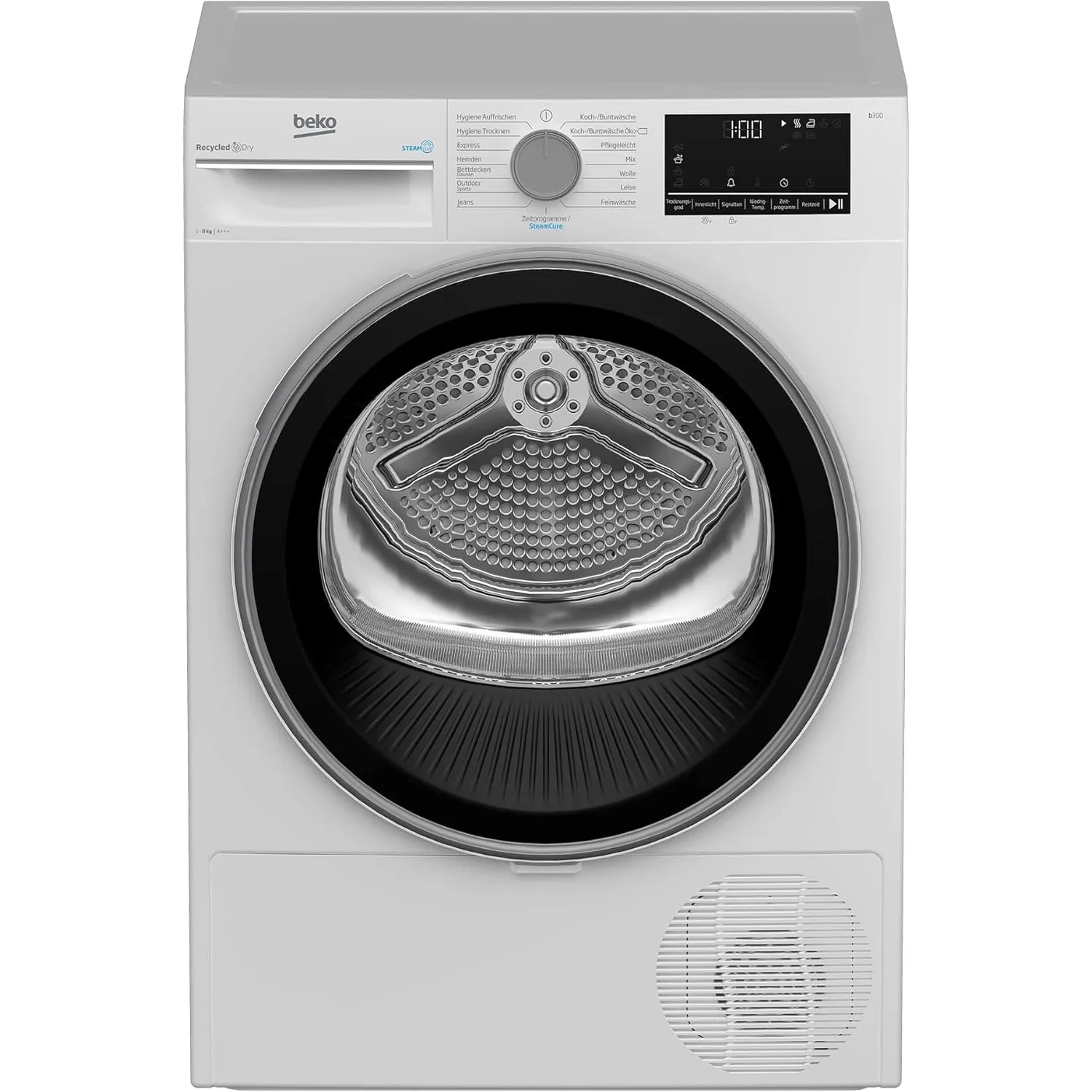 Beko B3T22491 Wärmepumpentrockner / 8kg / Dampffunktion/ProSmart Inverter Motor/Multifunktionsdisplay / 15 Programme