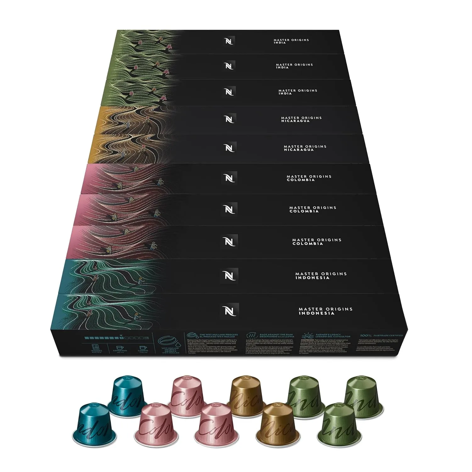 NESPRESSO ORIGINAL Master Origin Auswahl 100 Kaffeekapseln