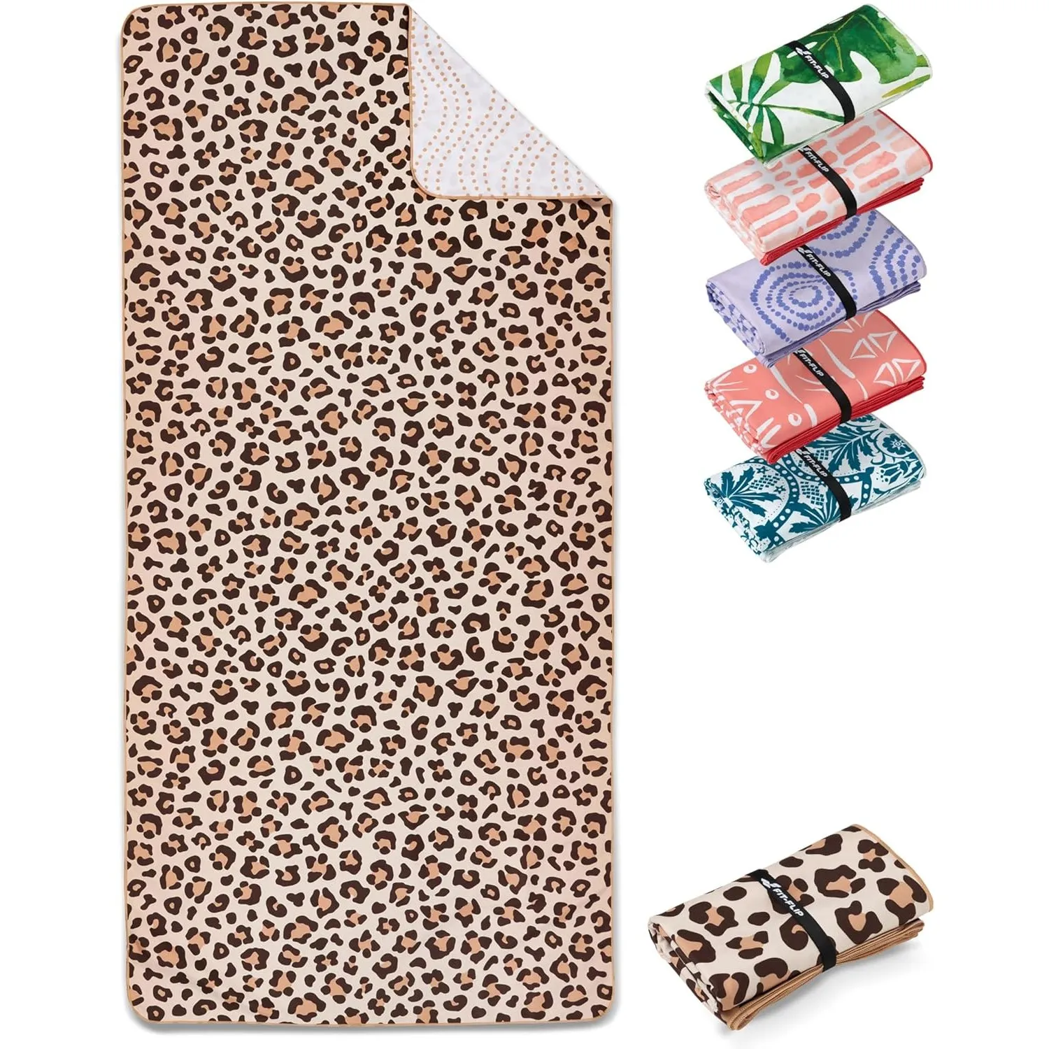Fit-Flip Strandtuch XXL Mikrofaser leicht und schnelltrocknend | Leo 200x90cm, Strandhandtuch, 100% recycelt, Badetuch …