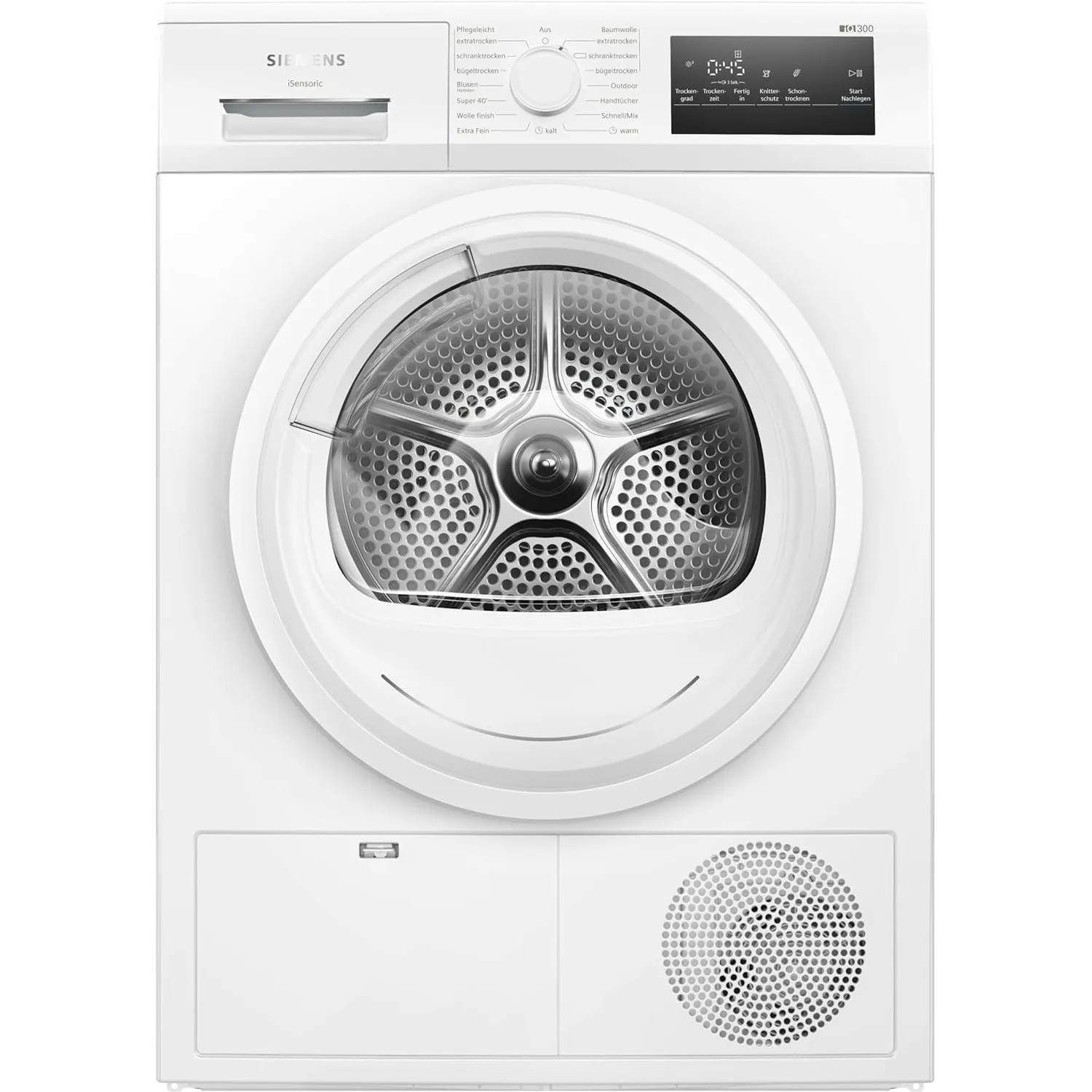 Siemens WT45HVA3 iQ300 Wärmepumpen-Trockner, 8 kg, autoDry-Technologie - schonendes, präzises Trocknen, Outdoor-Trocken…