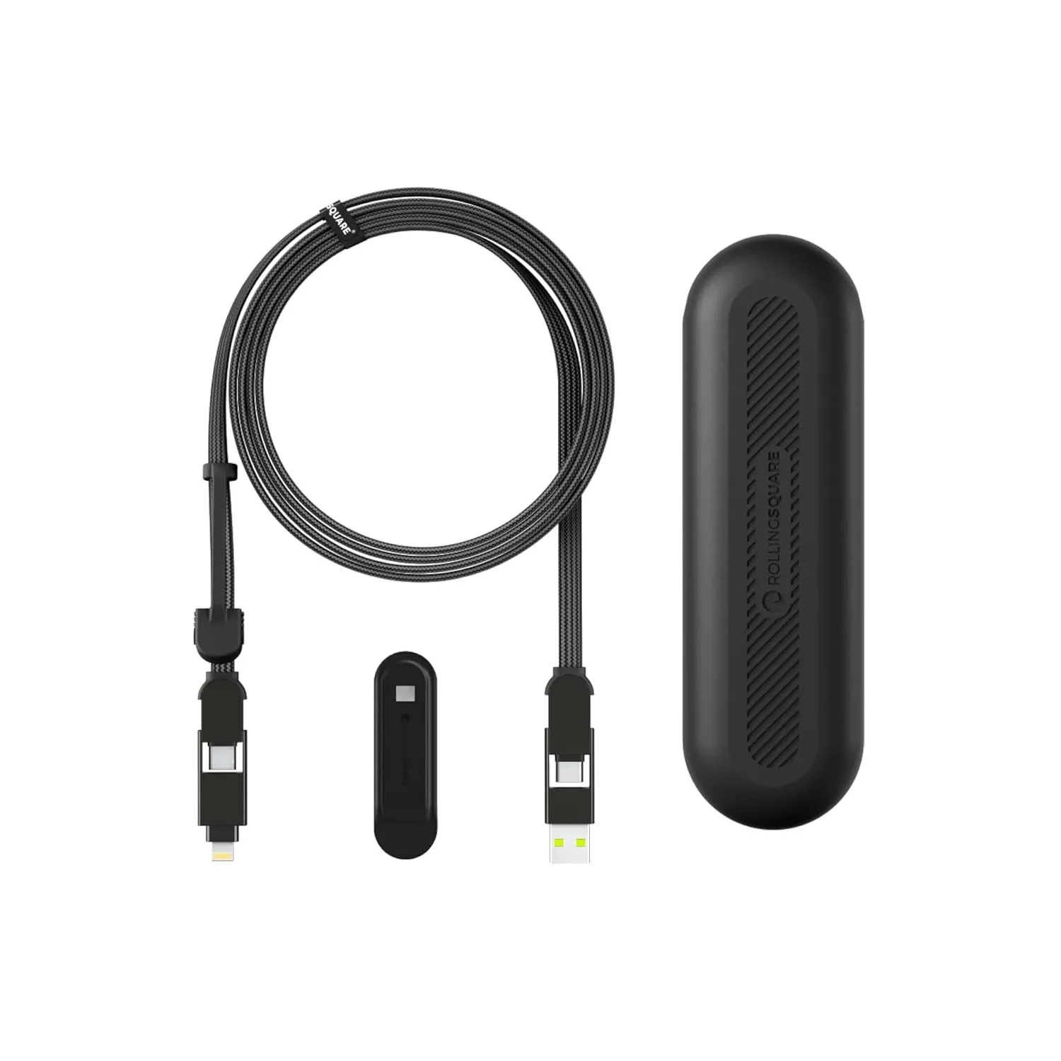 Rolling Square inCharge XL 200 cm - USB-C-Kabel, Universal-Smartphone-Kabel, Geschenk für Männer, 6-in-1-Universalladeg…