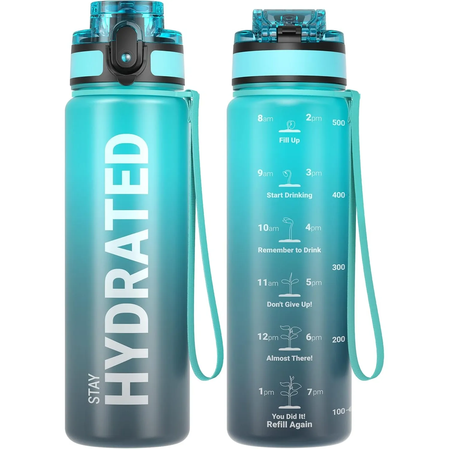 Sahara Sailor Trinkflasche, Sport Trinkflasche, [BPA-frei Tritan] 1L/500ML/750ML Auslaufsicher Sport Wasserflasche, Spo…