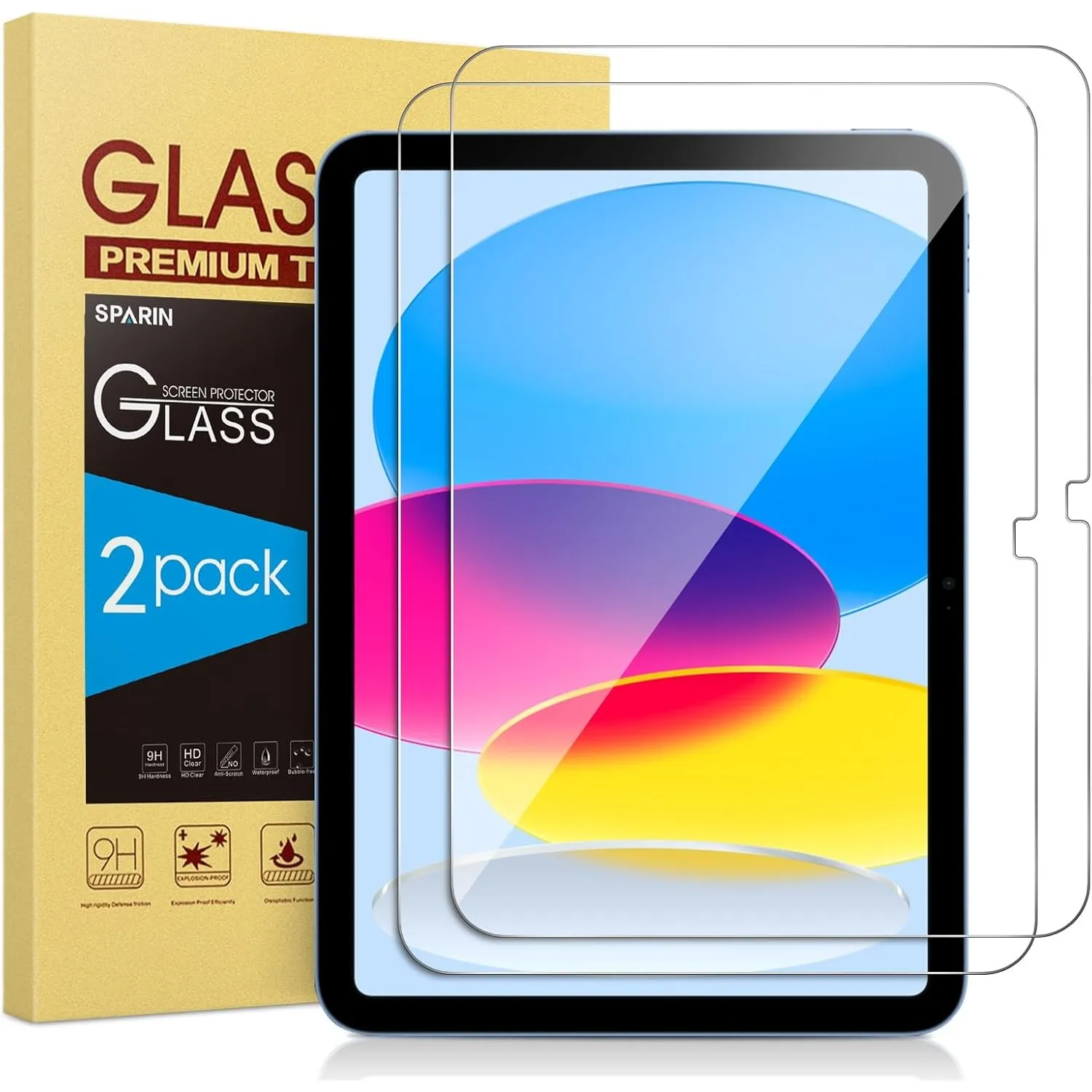 SPARIN 2 Stück Schutzfolie für iPad (A16) 11./ 10. Generation