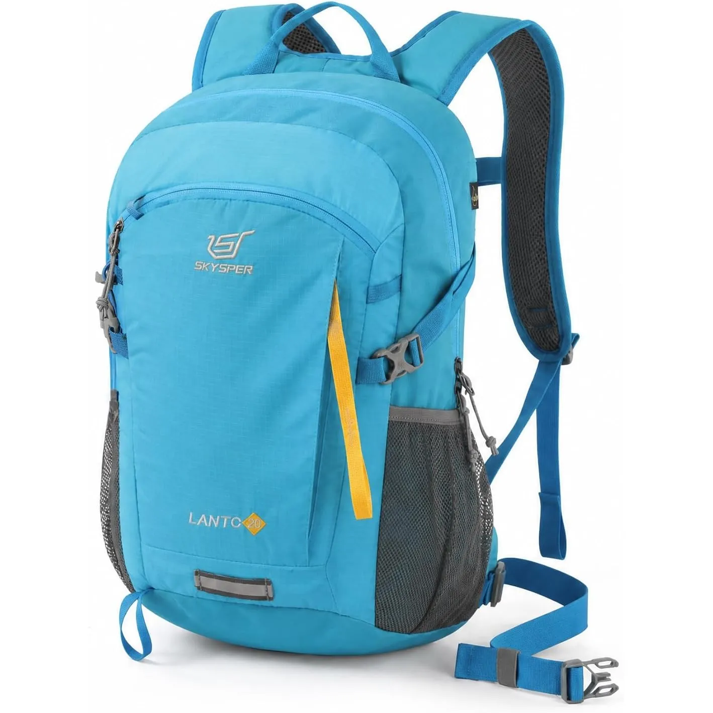 SKYSPER Leicht Wanderrucksack 20L Klein Rucksack mit Rückenbelüftung | Trekkingrucksack aus atmungsaktivem 3D Air Mesh …