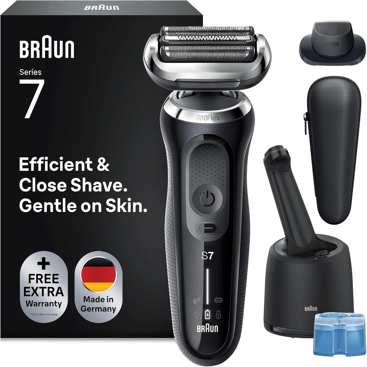 Braun Rasierer Herren Elektrisch Series 7, 71-N7200cc, Schwarz