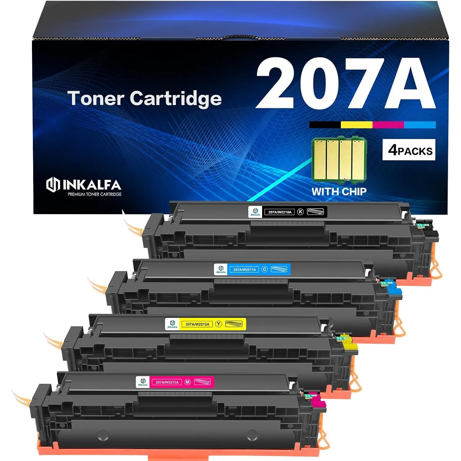 207A 207X Kompatibel für HP MFP M283fdw M255dw 207 Toner Mit Chip Multipack