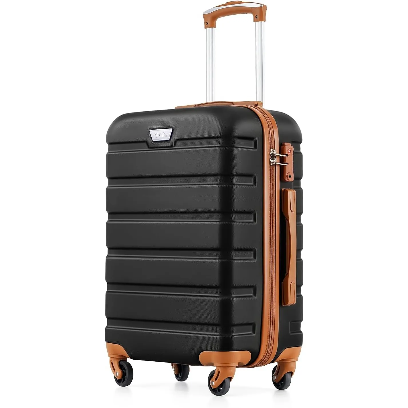 COOLIFE Handgepäck Koffer für EasyJet, 56cm M, PC+ABS, Hartschale, Leicht Robuster, Reisekoffer mit 360° Spinner Räder,…