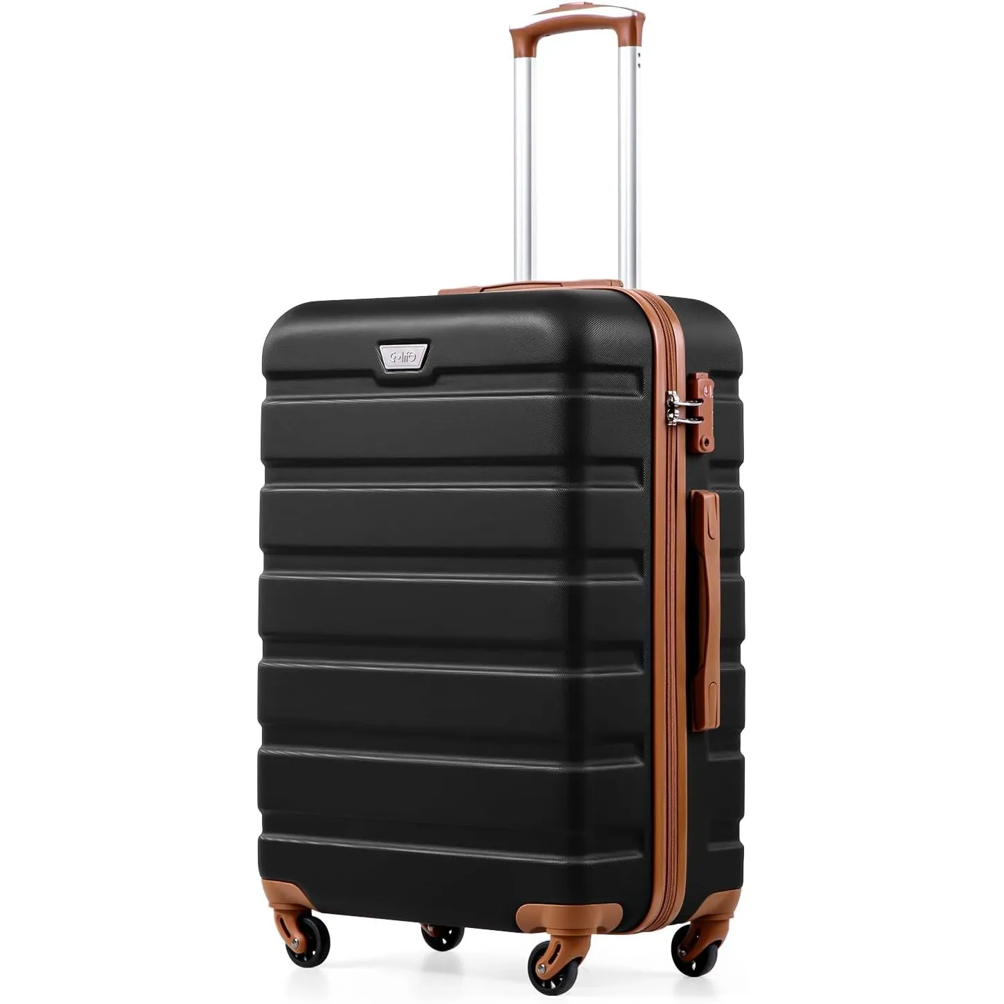COOLIFE Koffer Groß 77cm XL, PC+ABS, Rollkoffer mit 360° Spinner Räder