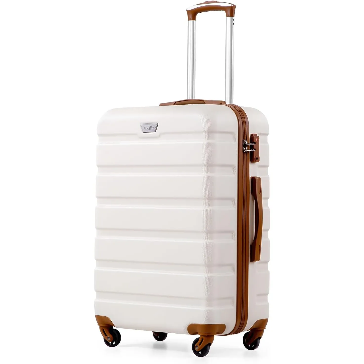 COOLIFE Mittelgroßer Koffer, 67cm L, PC+ABS, Reisekoffer mit Spinner Räder