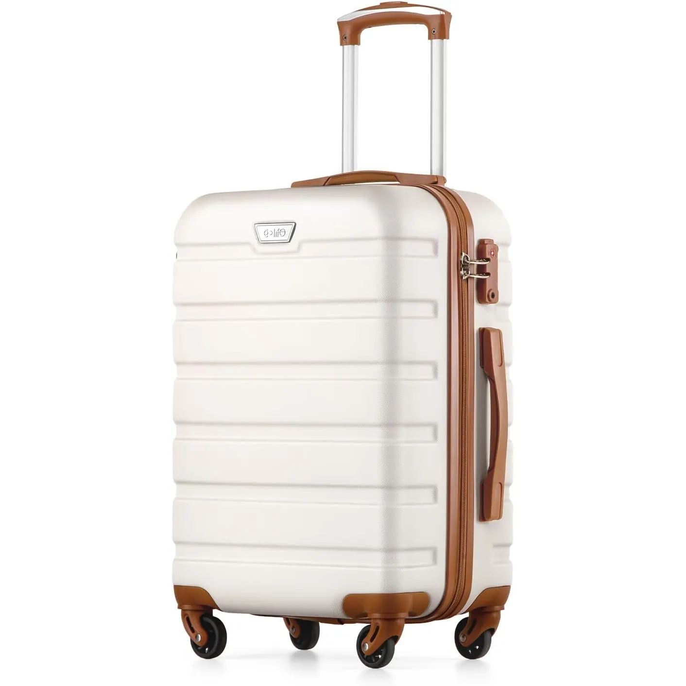 COOLIFE Handgepäck Koffer für EasyJet, 56cm M, PC+ABS, Hartschale, Leicht Robuster, Reisekoffer mit 360° Spinner Räder,…