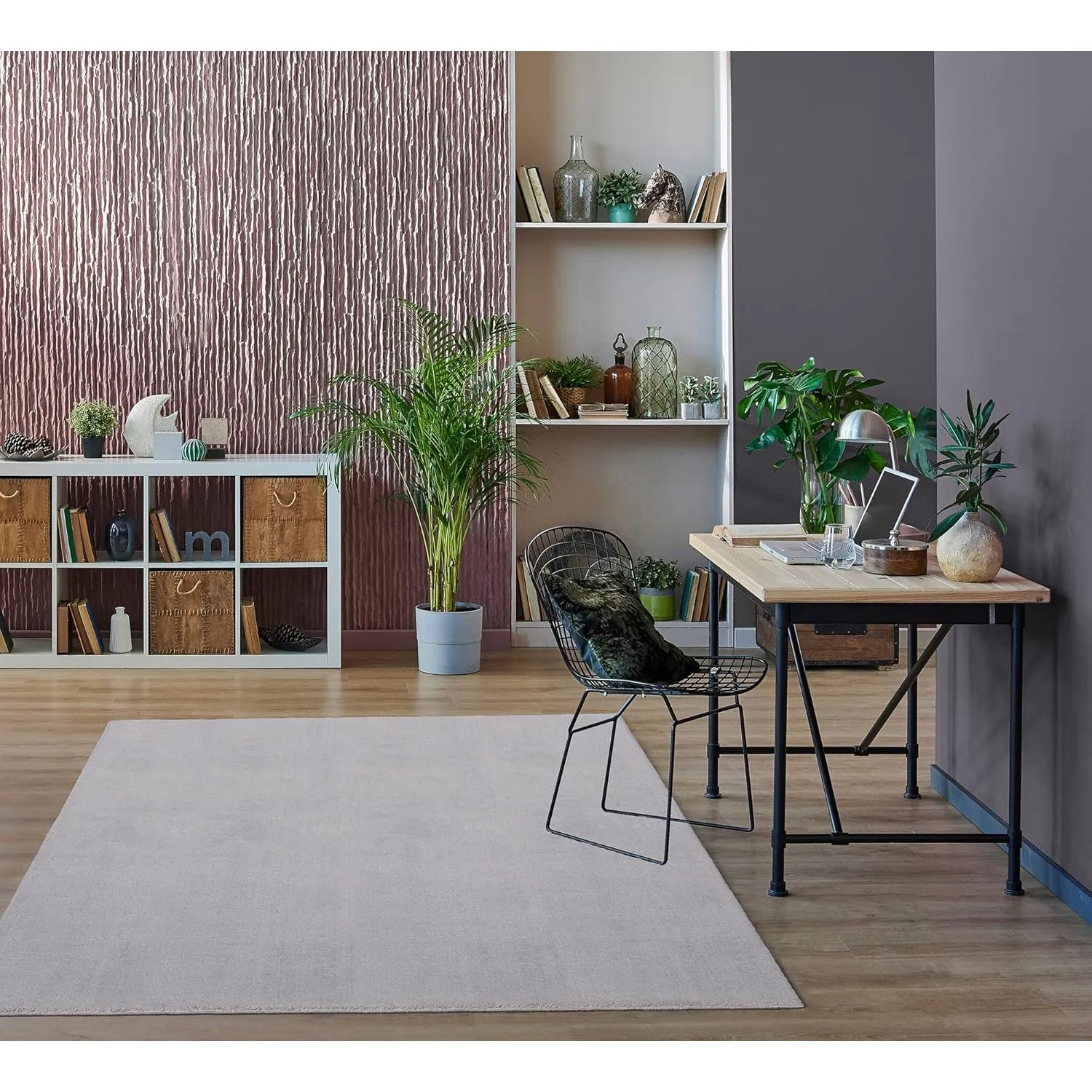 Mia´s Teppiche Taos – kuscheliger Kurzflor Teppich in Felloptik, super Soft & waschbar bis 30°C, mit Anti-Rutsch-Unters…
