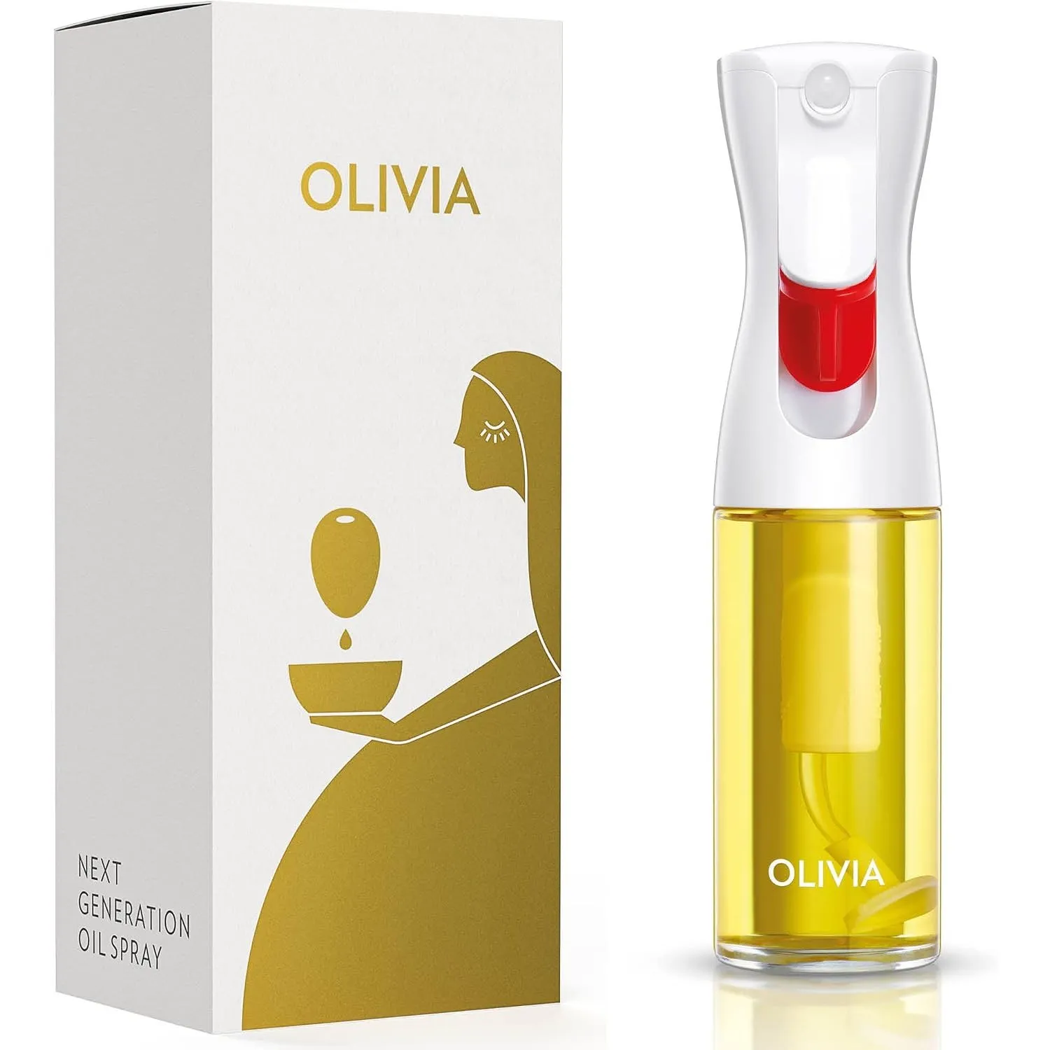 FLAIROSOL OLIVIA 130ml Glas-Ölsprüher - Kontinuierliche Ölsprühtechnik mit Portionskontrolle - Vielseitiger Ölzerstäube…