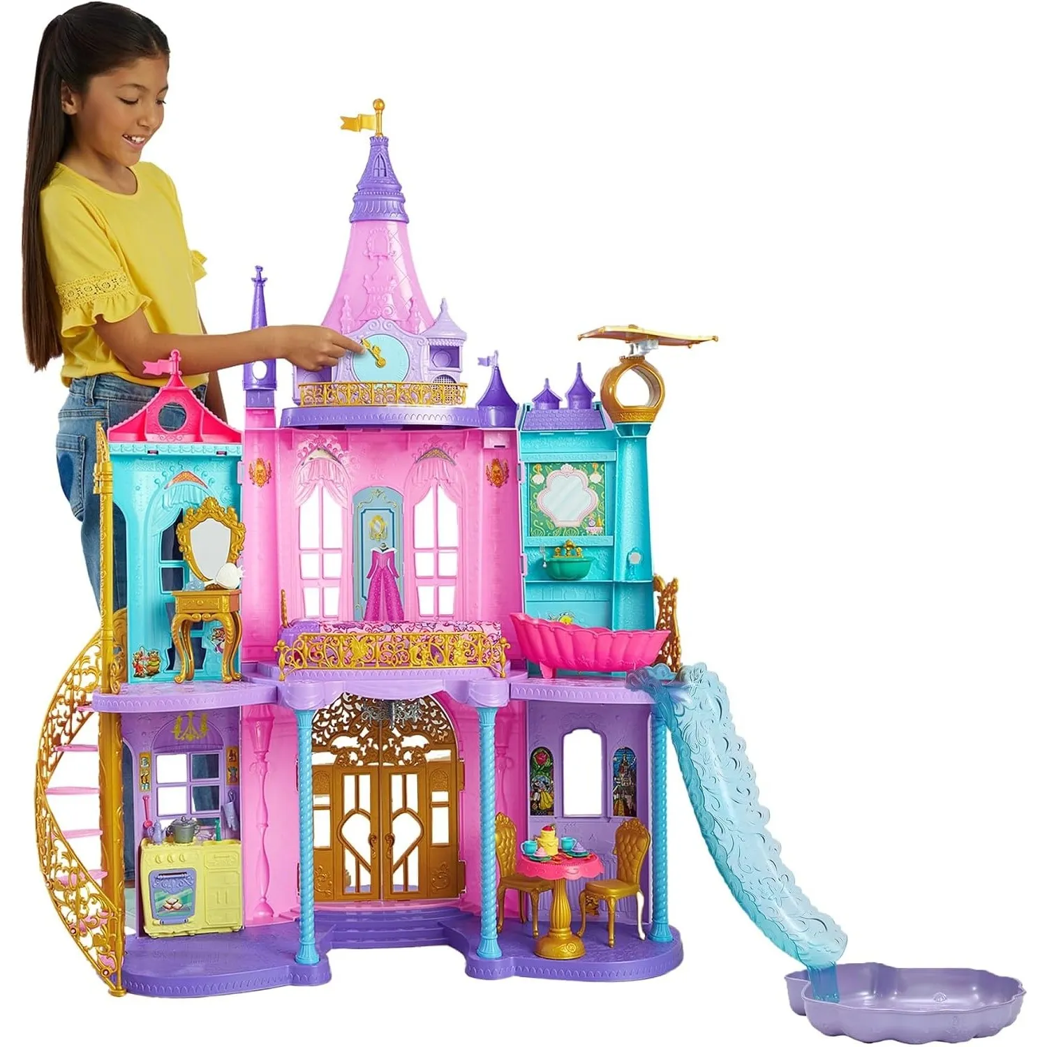 Mattel Disney Princess Ultimatives Schloss, 120 cm hoch, mit Licht und Sound