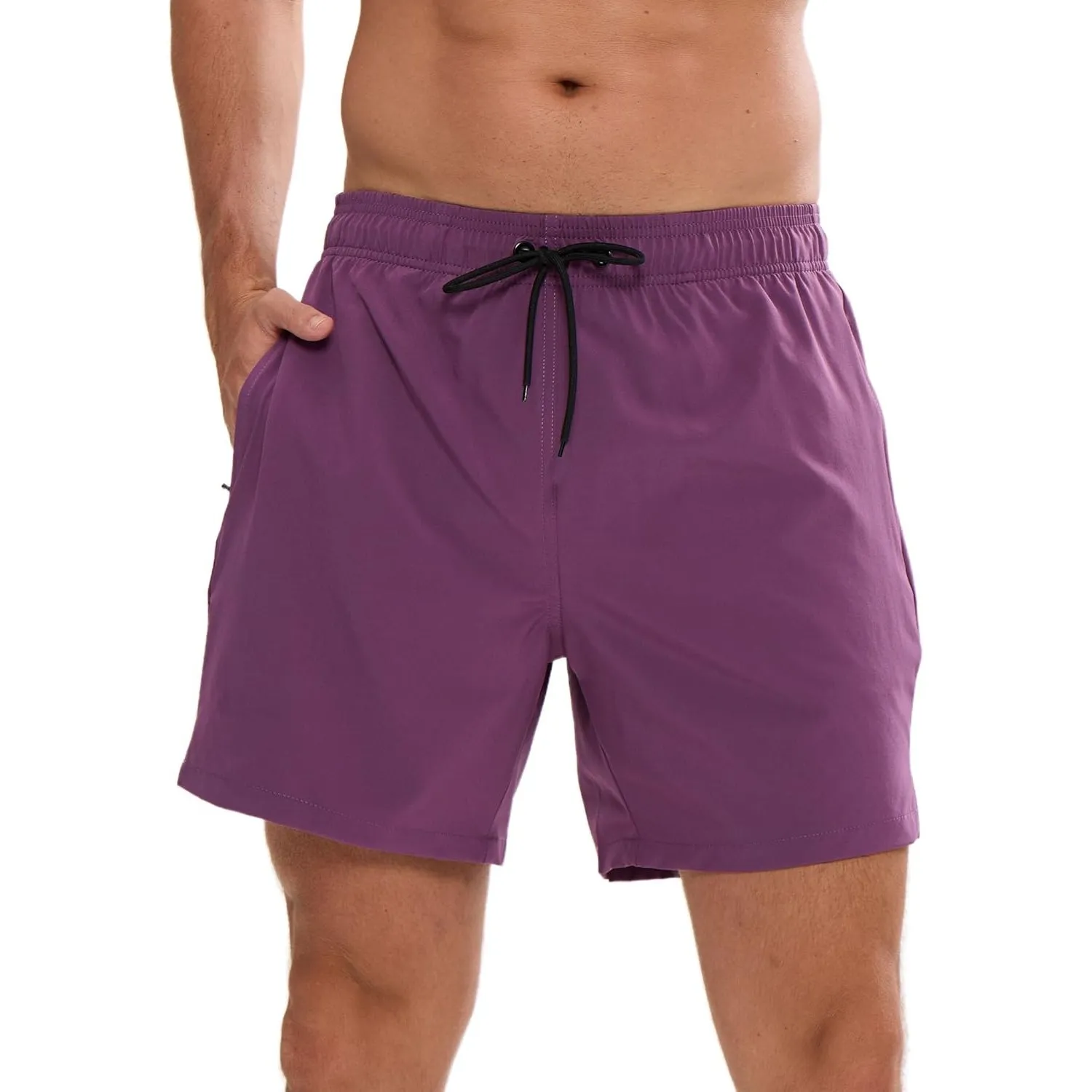 Arcweg Badehose für Herren mit Reißverschlusstasche Atmungsaktiv Wasserabweisend Badeshorts Männer Trainingsshorts Elas…