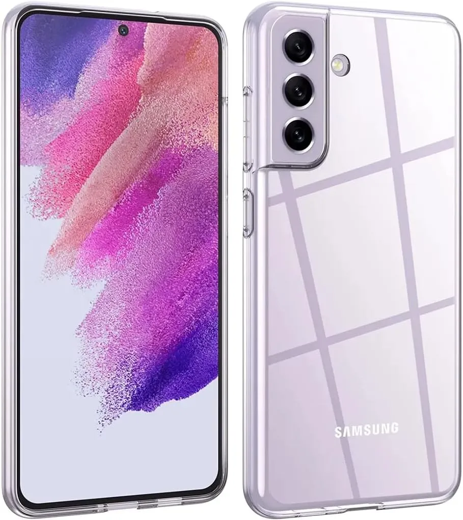 Oprimio Kristallklar Hülle für Samsung S21 FE [Silikon Hülle] [%100 Durchsichtig] [Deutsche Material] [Ultra Dünn] Tran…