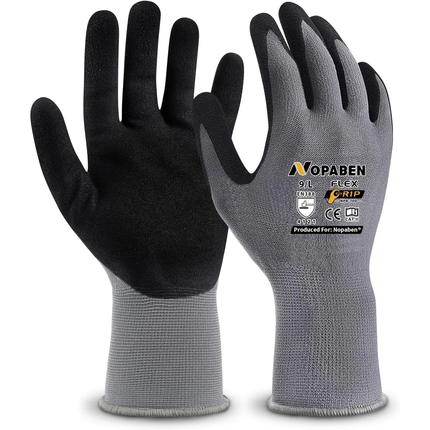 12 Paar Arbeitshandschuhe herren - montagehandschuhe mit optimaler Griffigkeit & feinem Tastgefühl, ölresistent und atm…