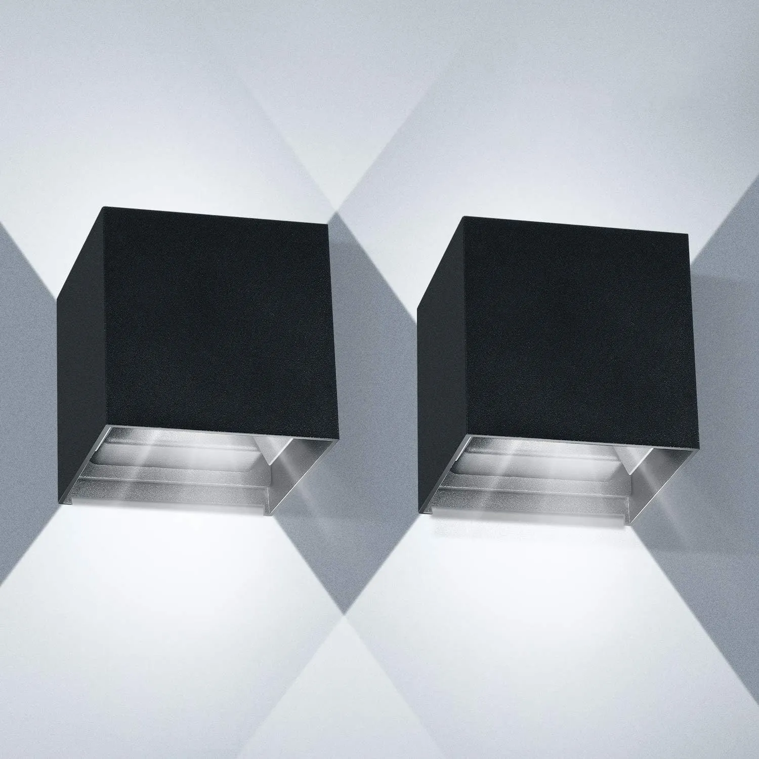 ledmo 20W LED Wandleuchten Innen 2 Stück Wandlampe Kaltweiß 6000K