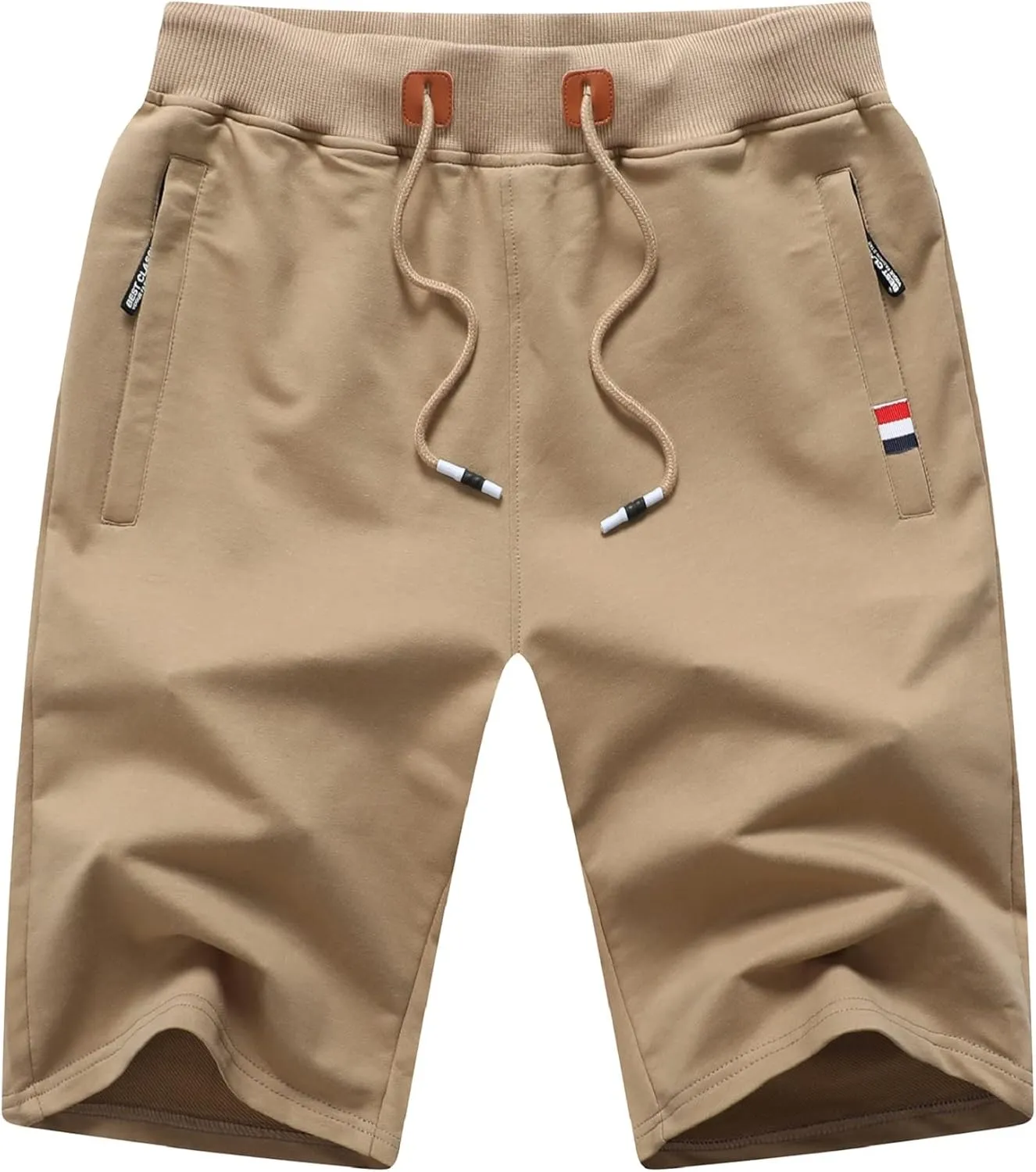 ZOXOZ Kurze Hosen Herren Shorts Sports Baumwolle Mit Reißverschluss Elastische Taille