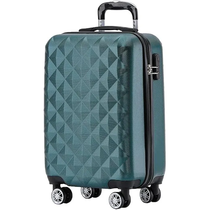 BEIBYE Zwillingsrollen 2066 Hartschale Trolley Koffer Reisekoffer Gepäck M-L-XL-Set (Dunkelgreen, M)