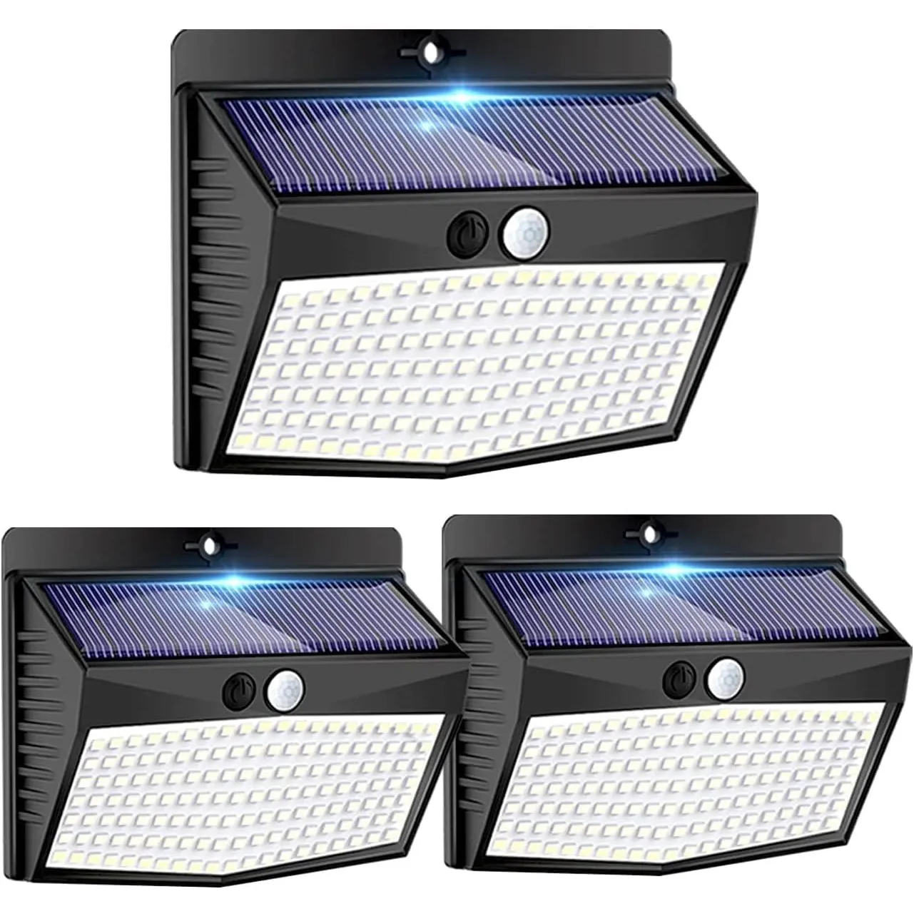 Peasur Solarlampen für Außen mit Bewegungsmelder, [3 Stück] Solarlampe Außen 180° Superhelle Solarleuchte mit Bewegungs…