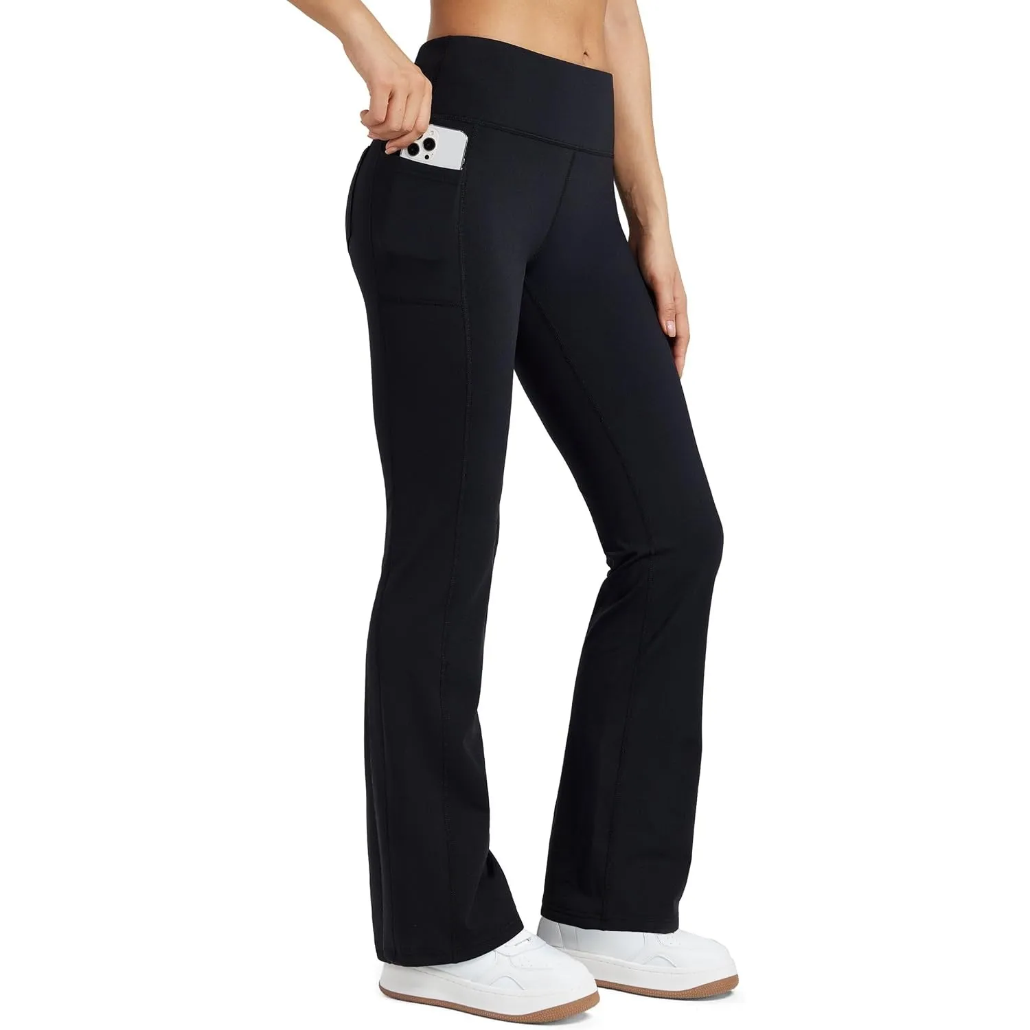WILLIT Thermo Leggings Damen Winter Gefütterte Fleece Sporthose Yogahose Warm Sport Leggings Laufhose Bootcut Hose High…