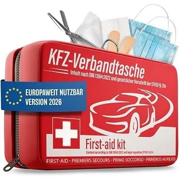 HELDENWERK® Erste Hilfe Set Auto Norm 2026 DIN 13164:2022 StVZO konform