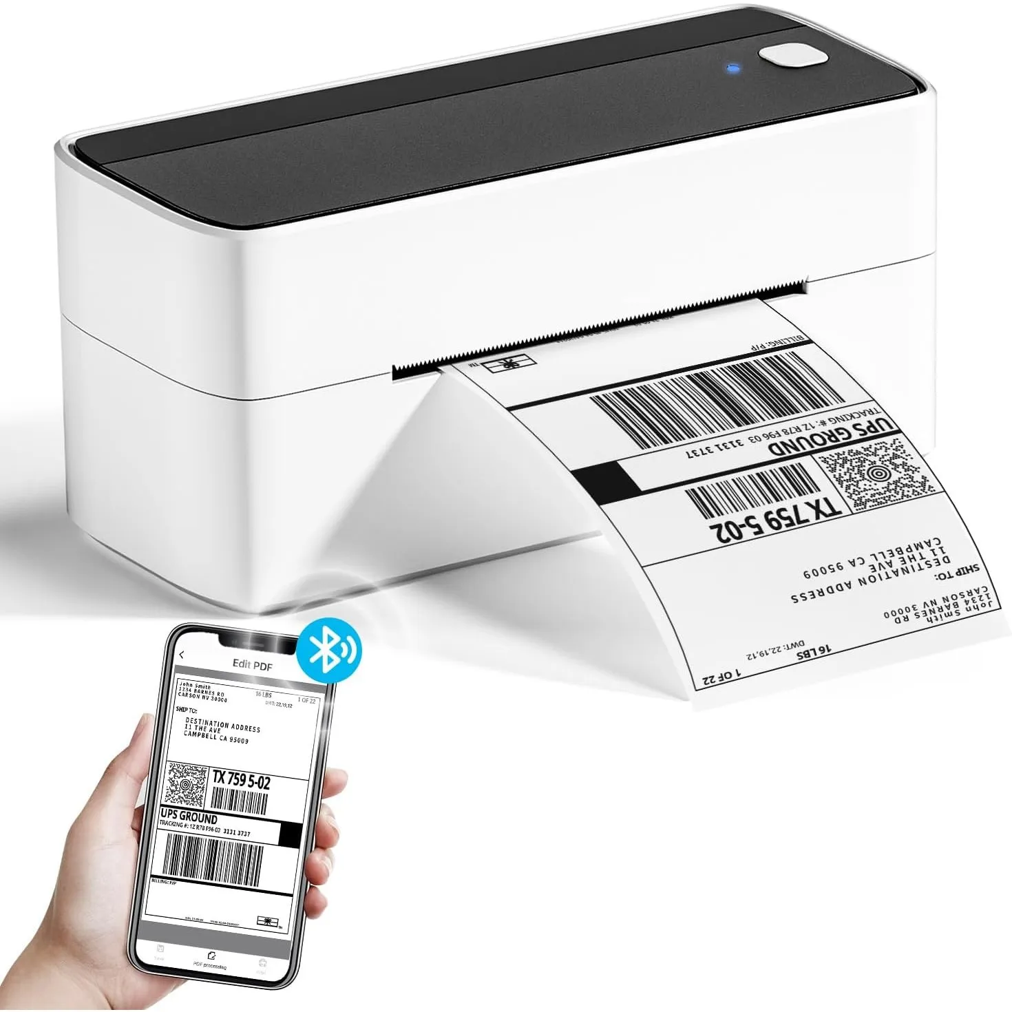 Phomemo Bluetooth DHL Etikettendrucker, Label Printer 4x6 Thermodrucker