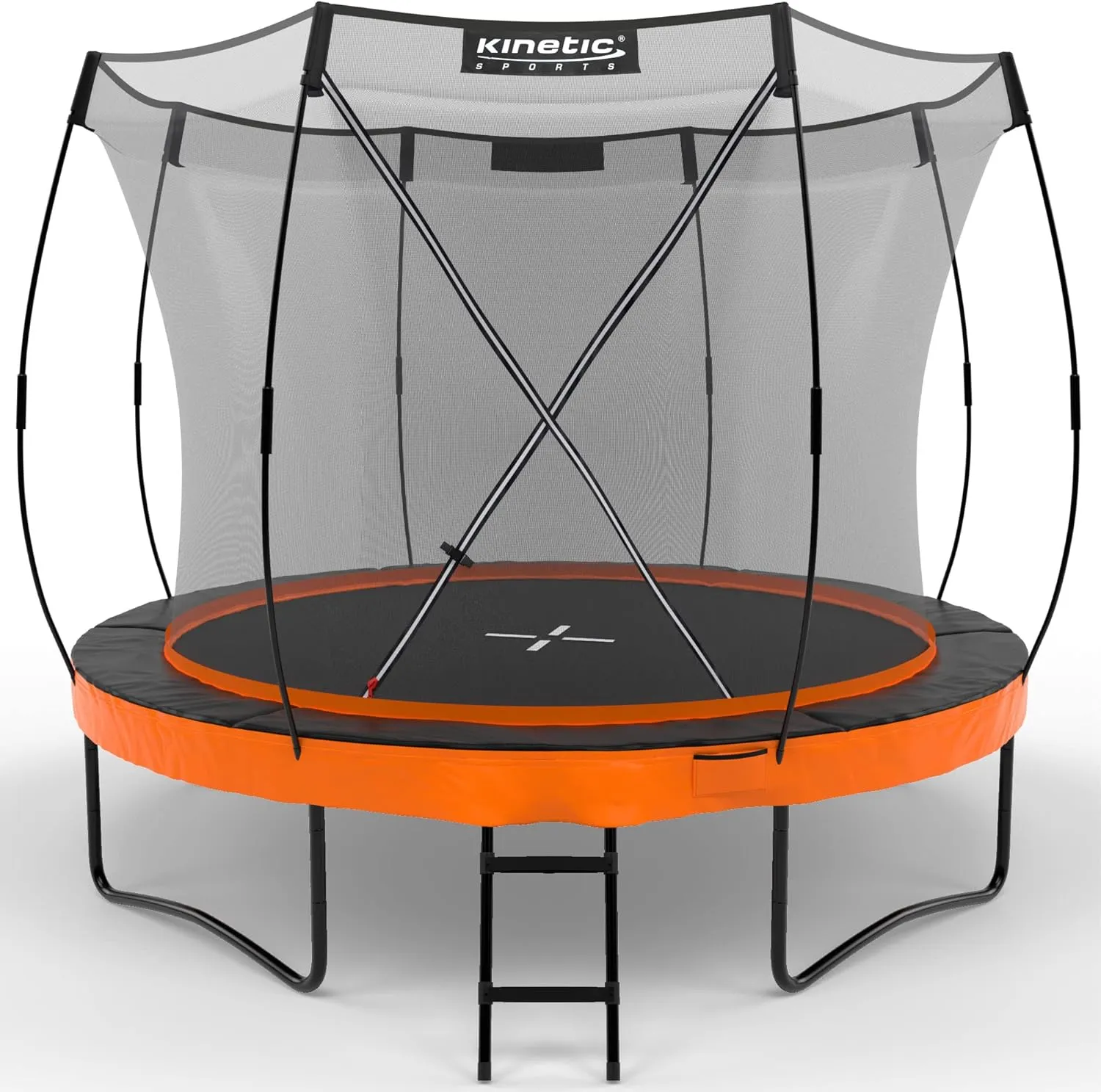 KINETIC SPORTS Trampolin Outdoor 'Ultimate Pro' Ø 244/305/366/427 cm – Kindertrampolin mit Leiter, Fieberglas-Netz, Gar…