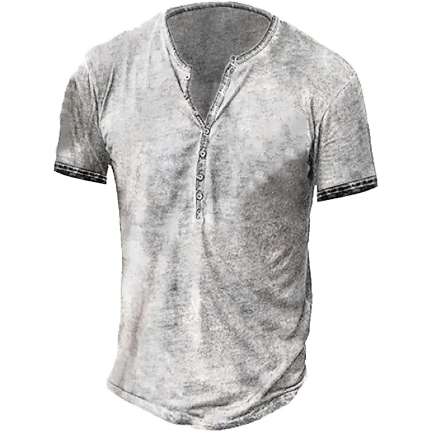Beotyshow Hemd Herren Langarm Henley Shirt Männer Freizeithemd Vintage Casual Leicht Baumwolle Slim Fit T-Shirt