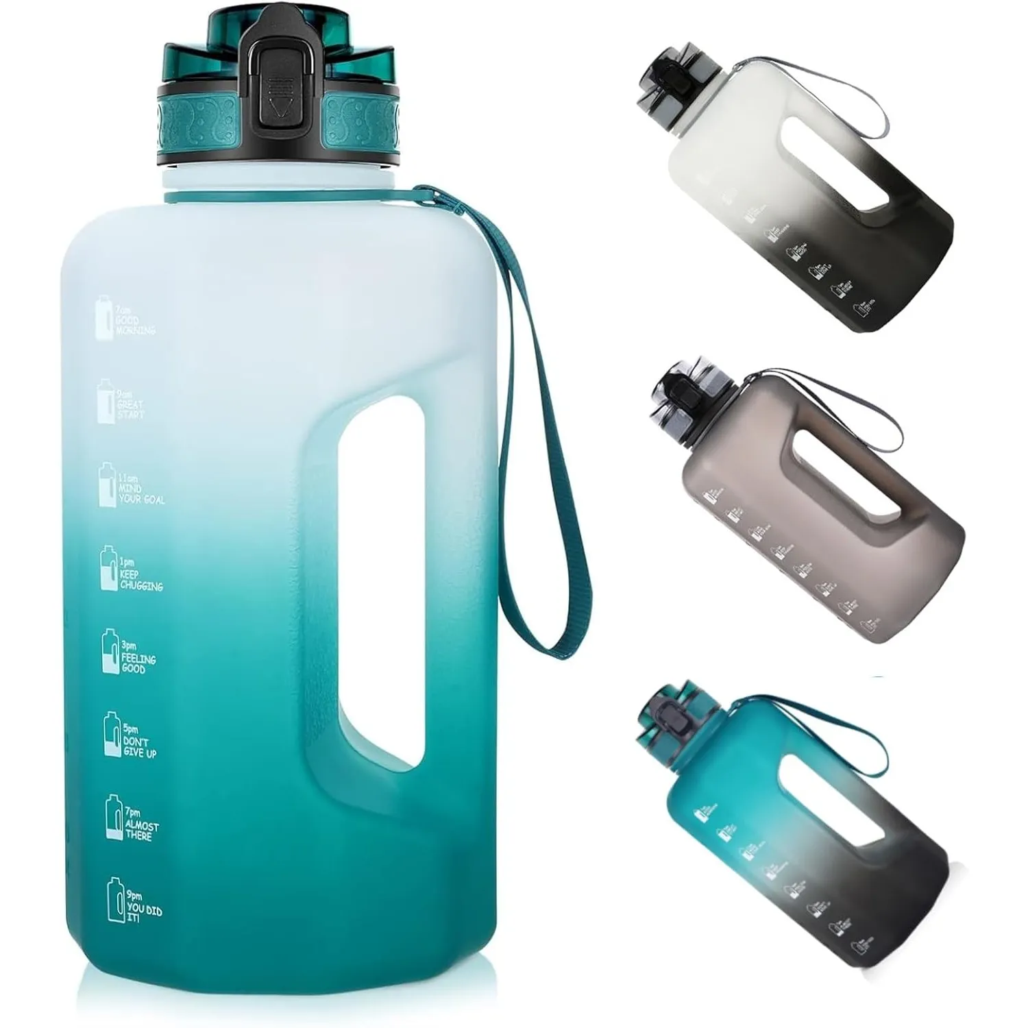 GEMFUL 2.2L Fitness-Trinkflasche, Großer Sport-Wasserbehälter Alltag