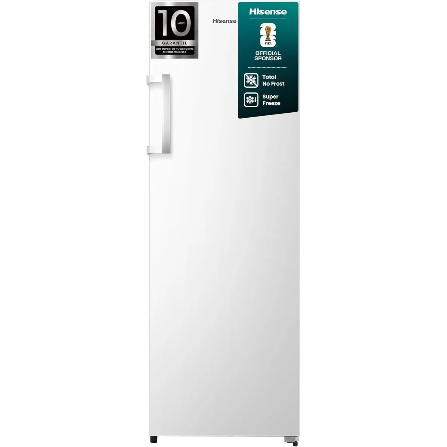 Hisense FV298N4AWE Gefrierschrank, 240 Liter Fassungsvermögen, Total NoFrost, Multi AirFlow, FastFreeze Funktion, Türan…