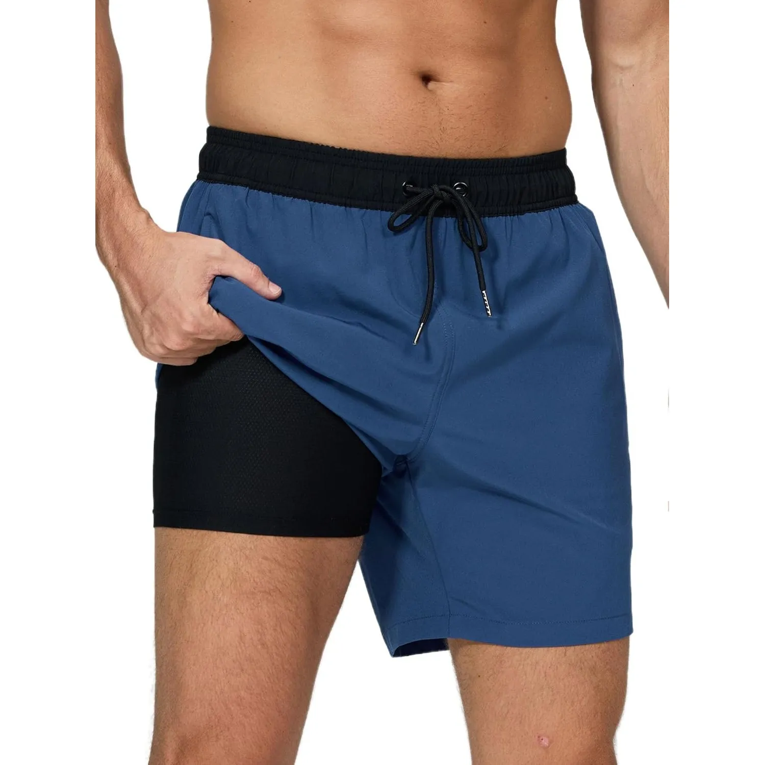 Arcweg Badehose für Herren mit Kompression Liner 2 in 1 Atmungsaktiv Badeshorts Männer Elastisch Trainingsshorts Verste…