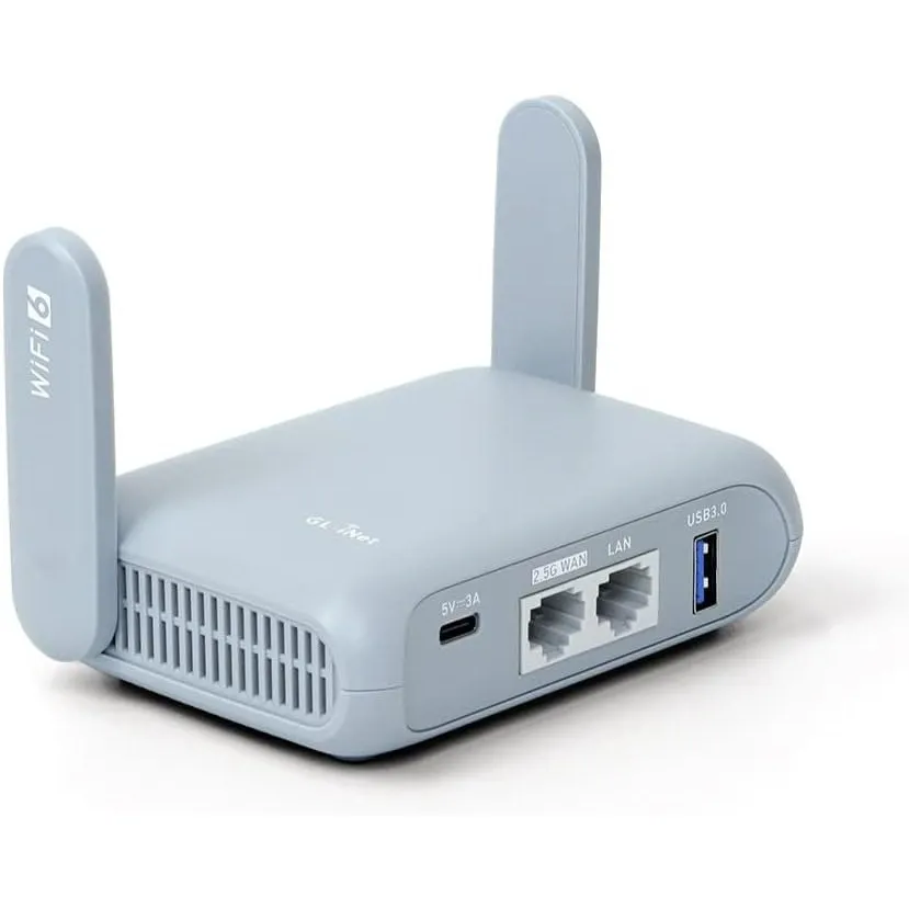 GL.iNet GL-MT3000 Beryl AX WLAN 6 Reiserouter, 2.5G WAN, VPN, OpenWrt