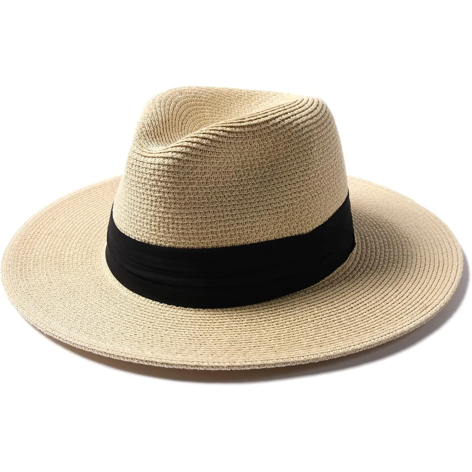 FURTALK Unisex Panamahut Breite Krempe Sonnenhut für Herren und Damen Strandhut UV-Schutz Sommerhut Verstellbare Strohh…