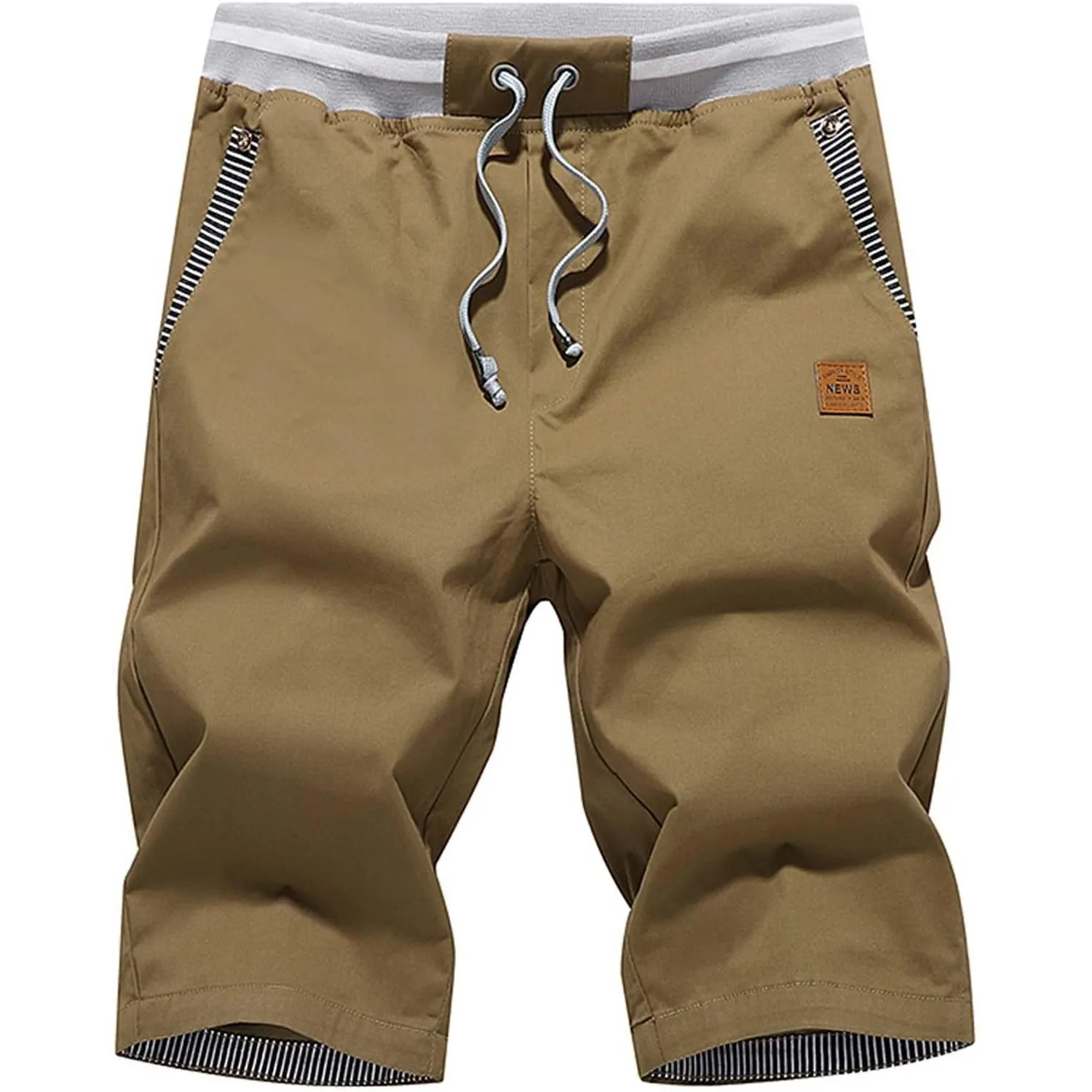 JustSun Kurze Hosen Herren Shorts Chino Baumwolle Sommer mit Tunnelzug