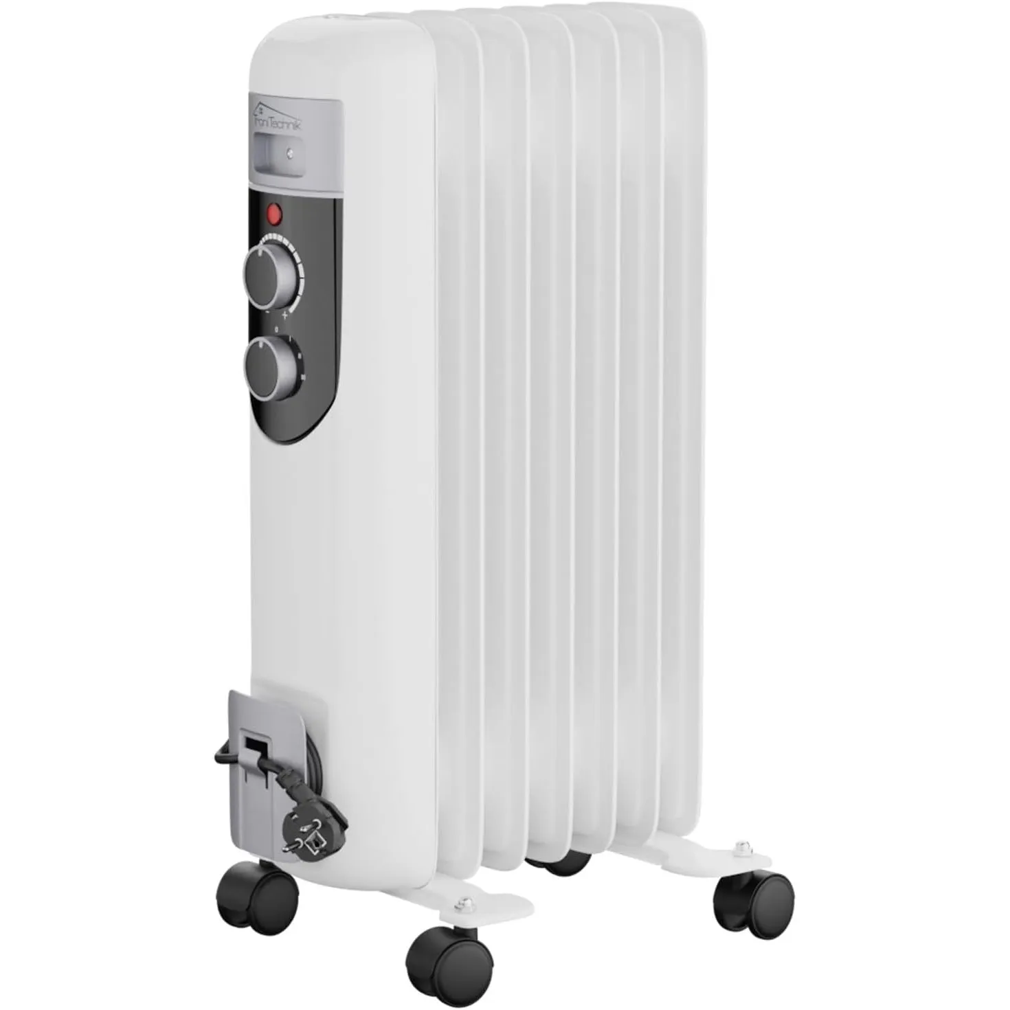 TroniTechnik® Ölradiator OR-107 7 Rippen 1500 W Thermostat weiß