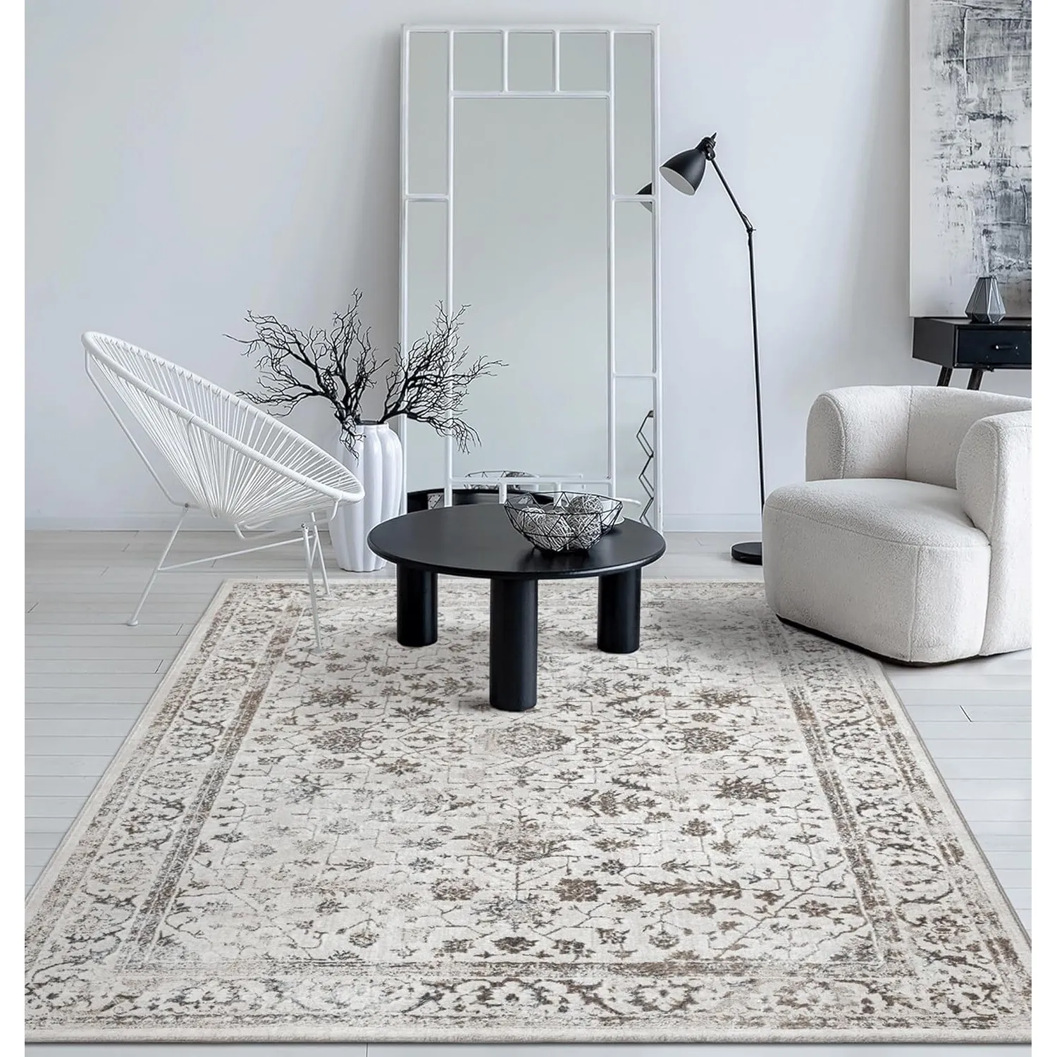 the carpet Mila Teppich – moderner Kurzflor Wohnzimmerteppich mit 3D Hoch-Tief-Effekt, Glanzeffekt & weicher Oberfläche…