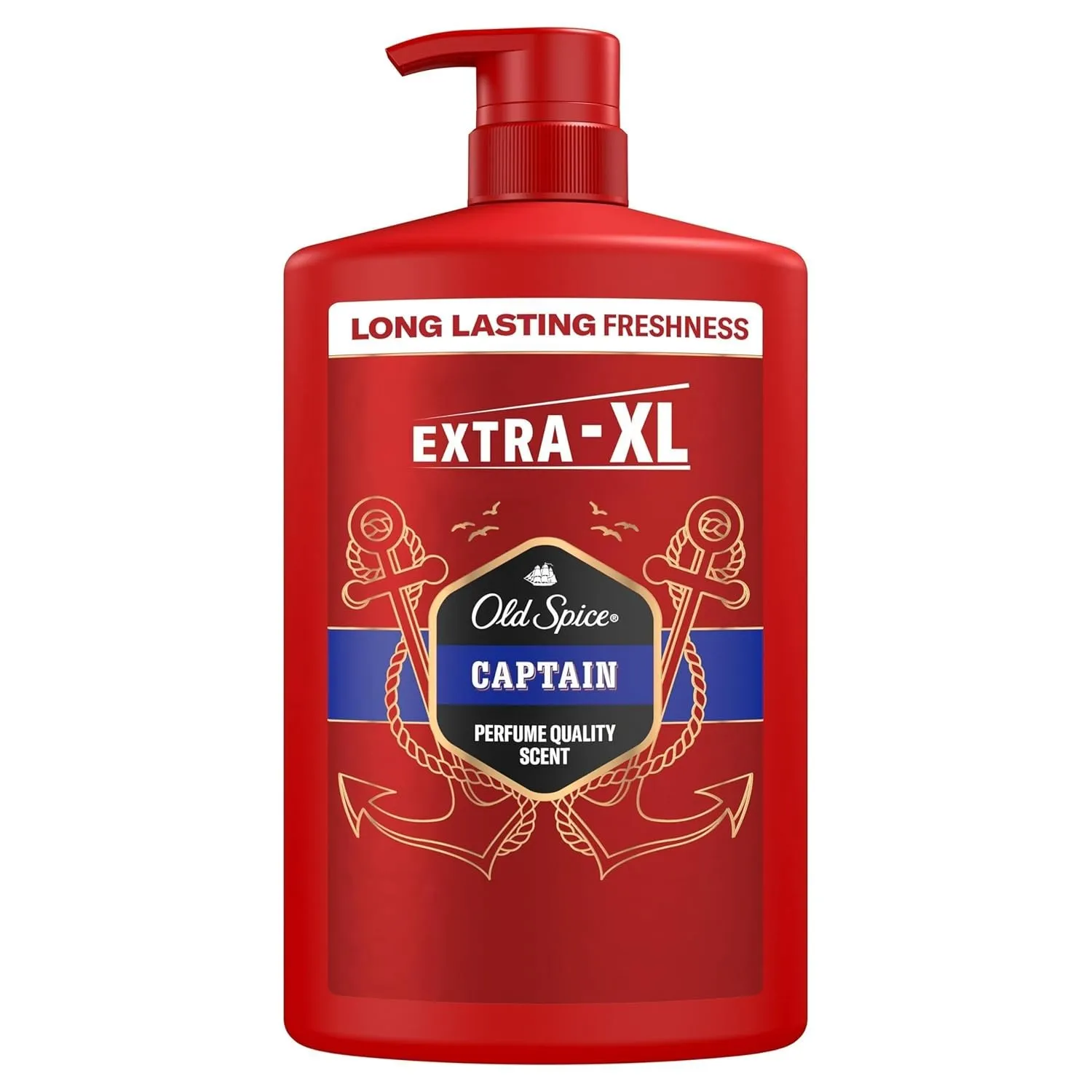 Old Spice Captain 3-in-1 Duschgel & Shampoo für Männer, 1L, langanhaltender, frischer Duft in Parfümqualität, Tiefenrei…