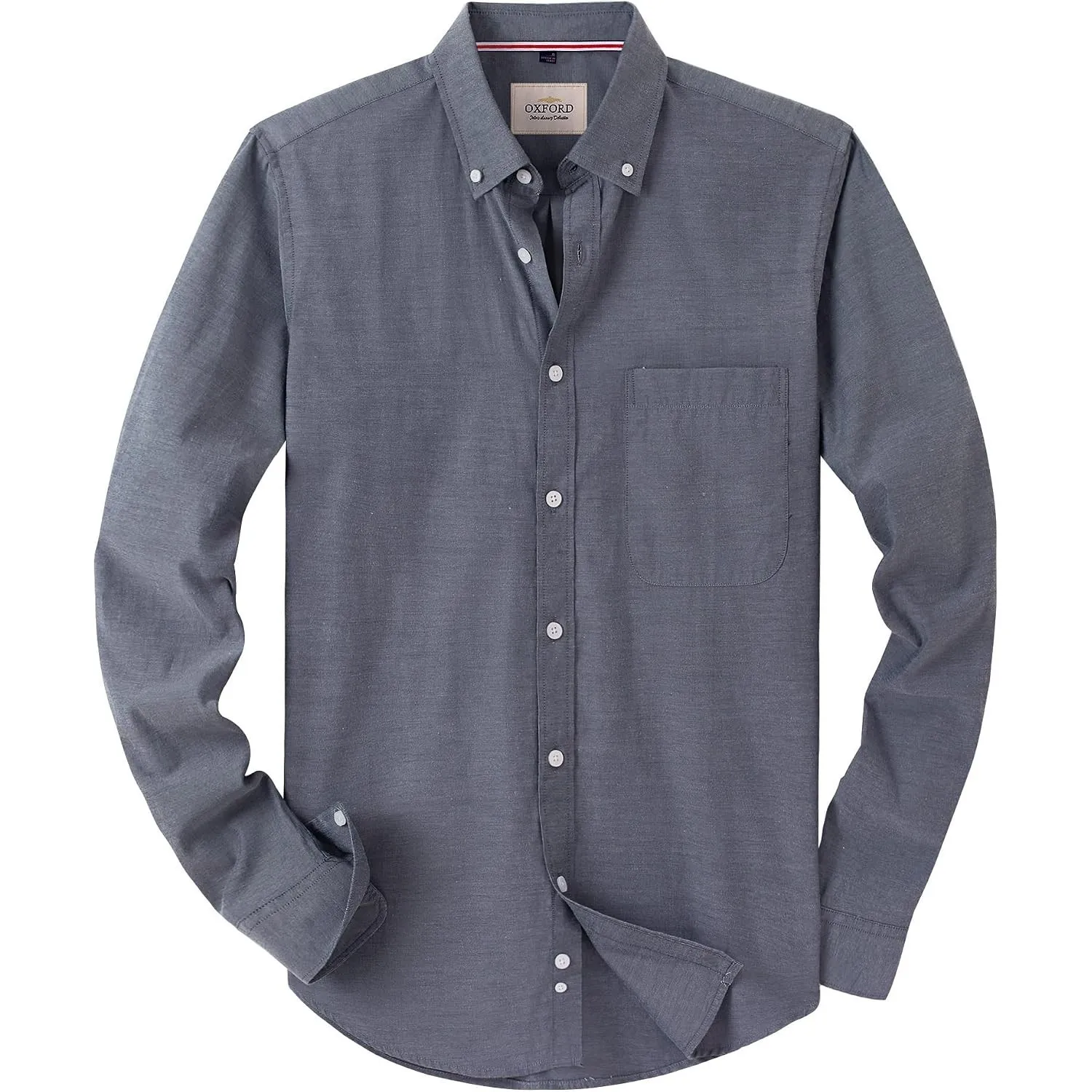 J.VER Oxford Herren Hemd Bügelfrei Regular Fit Hemd Langarm Casual Hemd aus Oxford Button Down Hemd Faltenfrei Freizeit…
