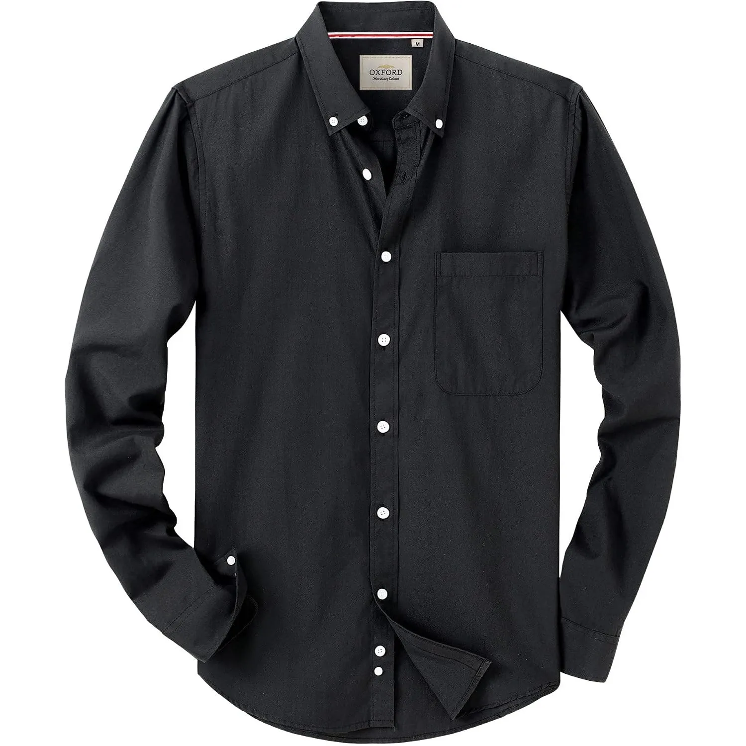 J.VER Oxford Herren Hemd Bügelfrei Regular Fit Hemd Langarm Casual Hemd aus Oxford Button Down Hemd Faltenfrei Freizeit…