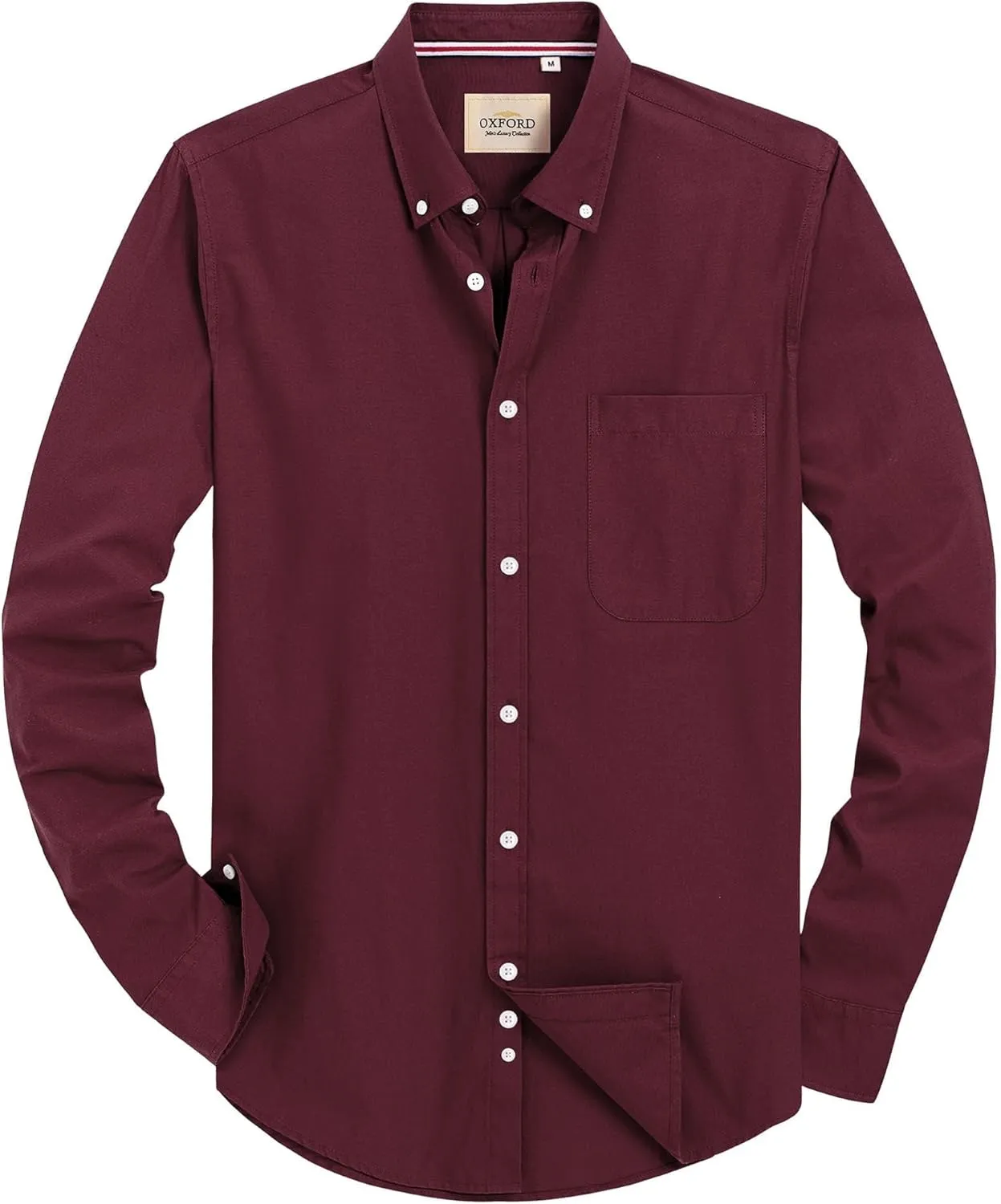 J.VER Oxford Herren Hemd Bügelfrei Regular Fit HerrenHemden Langarm Casual Oberhemd aus Baumwolle Button Down Hemden Fa…