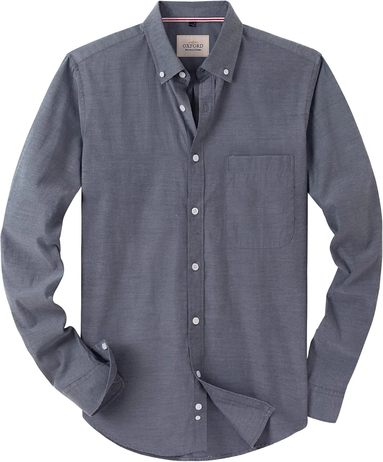 J.VER Oxford Herren Hemd Bügelfrei Regular Fit HerrenHemden Langarm Casual Oberhemd aus Baumwolle Button Down Hemden Fa…