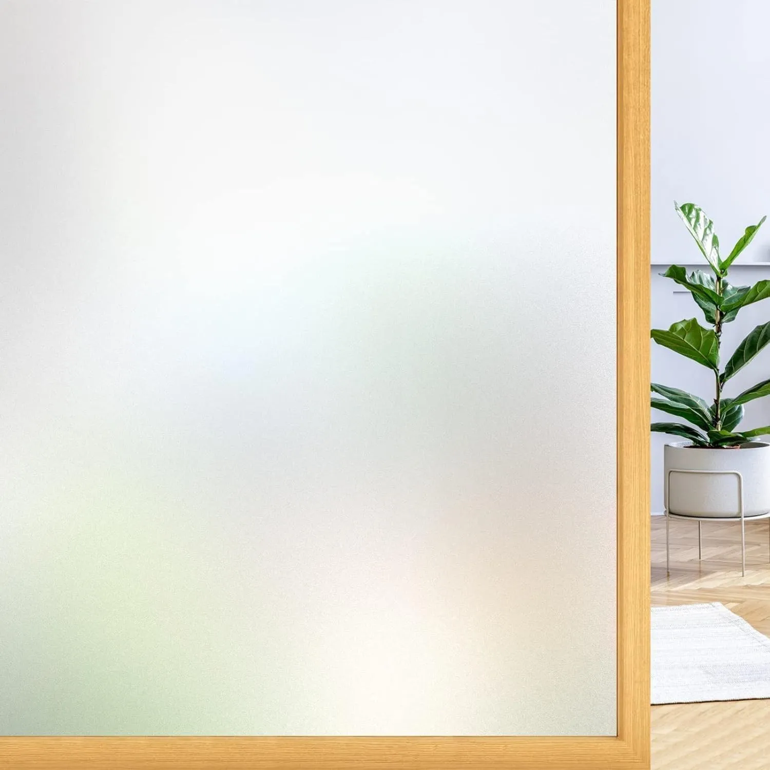 rabbitgoo Fensterfolie Blickdicht Milchglasfolie Klebefolie Matt 75x200cm