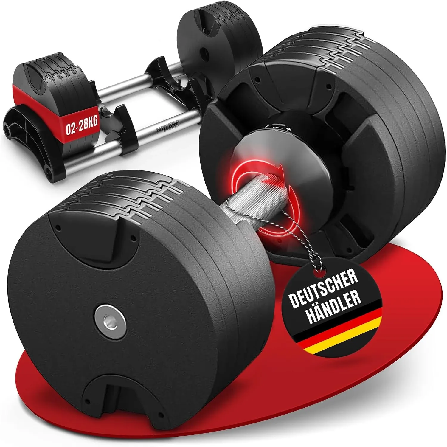Miweba Sports Hantel VH200 | 𝐏𝐫𝐨𝐟𝐢 Kurzhantel Gewichte 2-28 kg