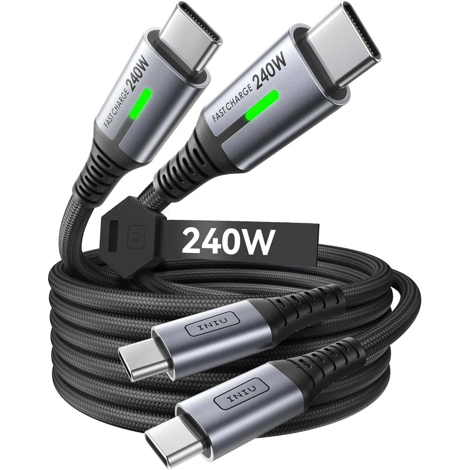 INIU 240W USB C Kabel, [2Stück 2m] PD Schnellladekabel USB C auf USBC Kabel