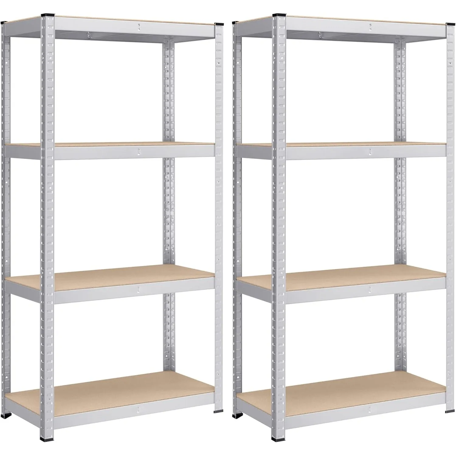 SONGMICS Schwerlastregal, 2er Set, Kellerregal, Lagerregal, 40 x 80 x 160 cm, Regal mit Stahlgestell, bis 520 kg belast…
