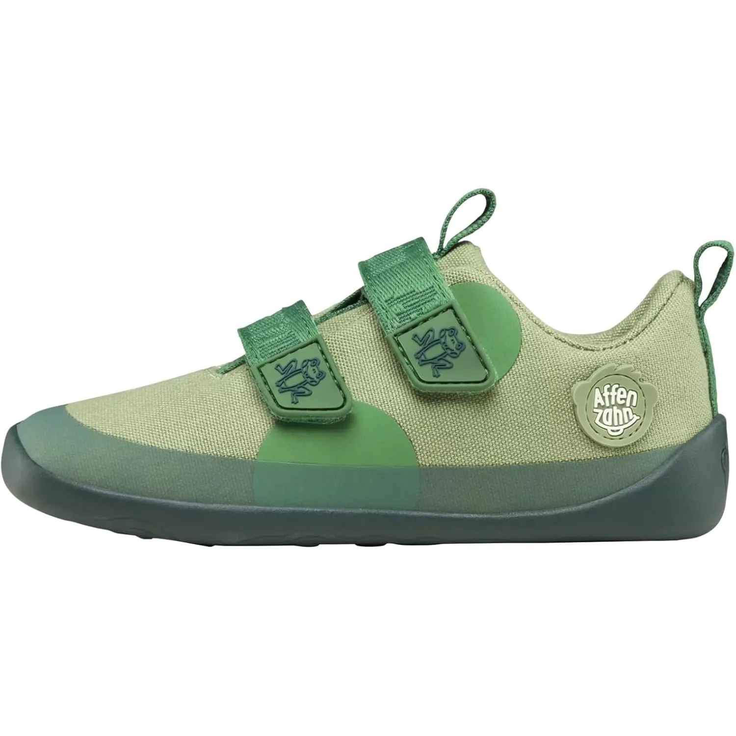 Affenzahn Halbschuh Baumwolle Lucky Klettverschluss Vegan rutschfest Flexibel für den Sommer in Größe 21-35