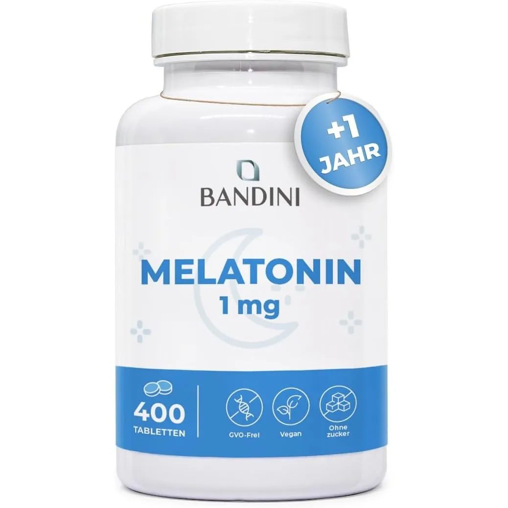 Bandini® Melatonin hochdosiert 400 Tabletten 1 mg (+1 Jahr Vorrat)